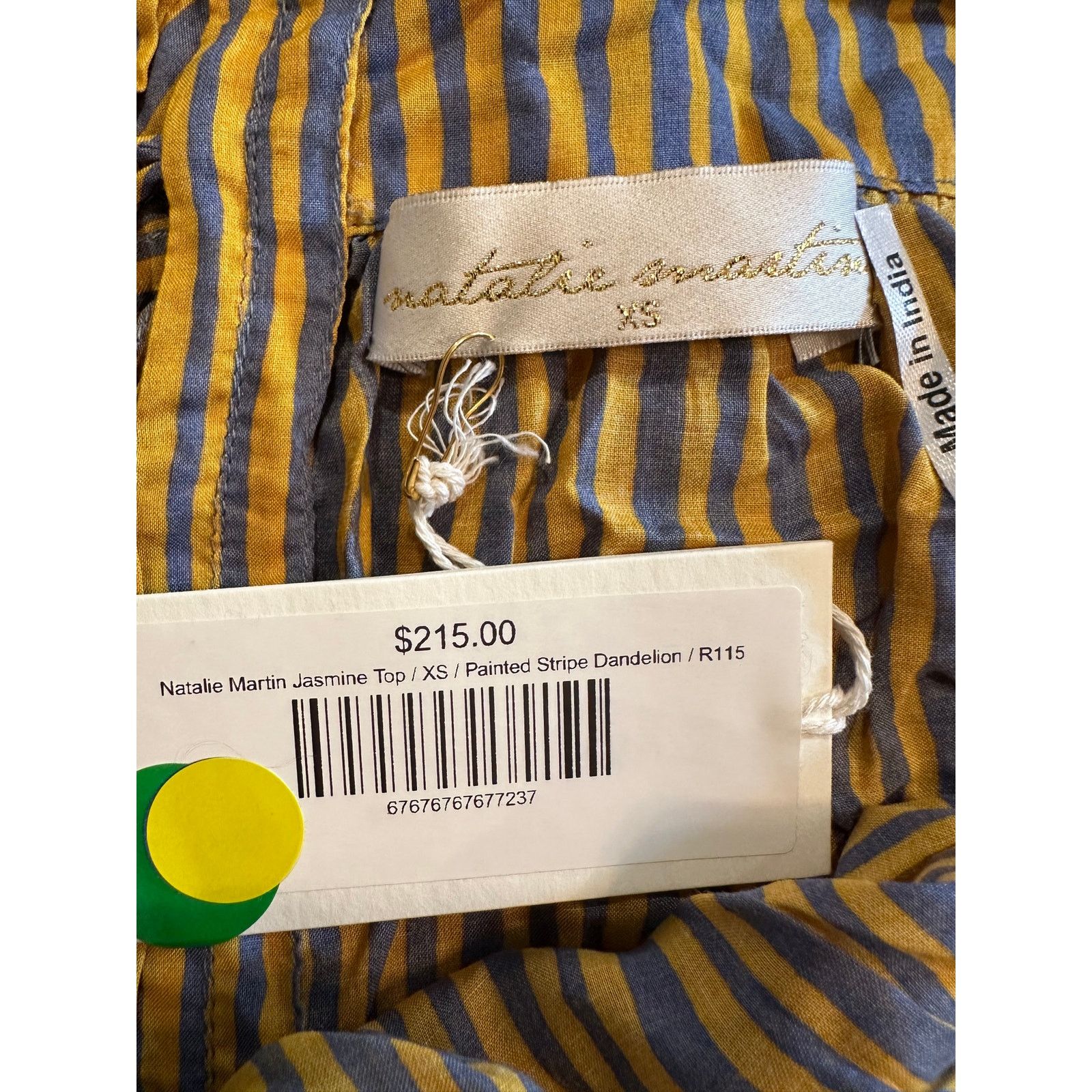Natalie Martin Natalie Martin Jasmine Top Painted Stripe Dandelion size XS Size XS / US 0-2 / IT 36-38 - 10 Thumbnail