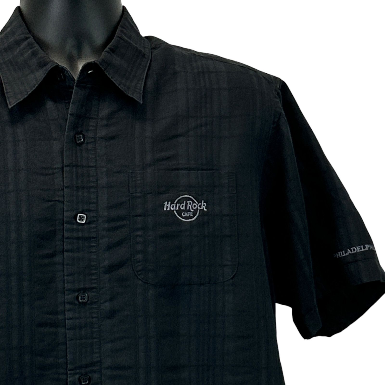 Hard Rock Cafe Hard Rock Cafe Philadelphia Button Front Shirt Black XL Size US XL / EU 56 / 4 - 1 Thumbnail