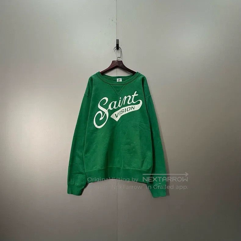 Saint Michael Saint Michael Green letter logo printed sweatshirt Size US M / EU 48-50 / 2 - 1 Thumbnail