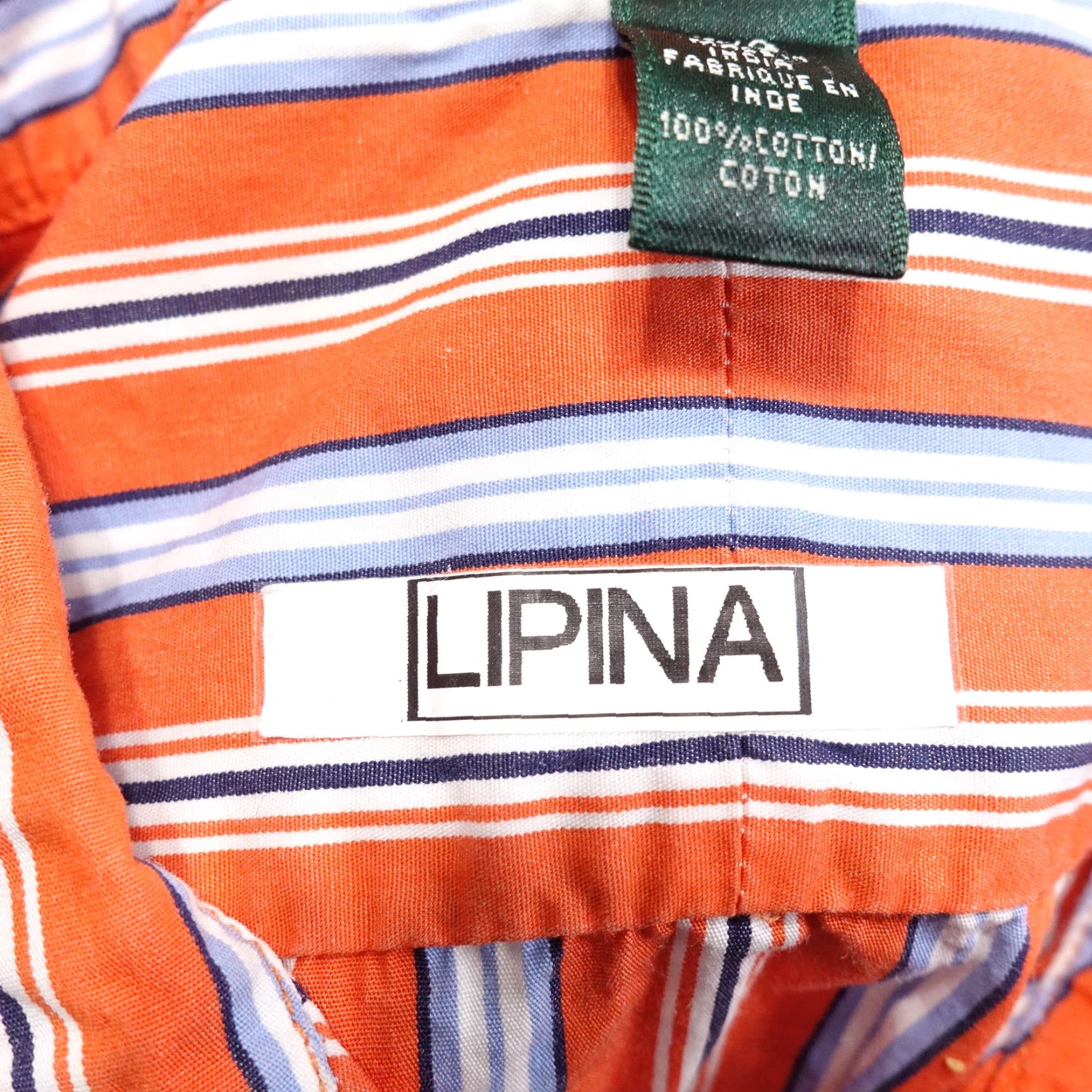 Ralph Lauren LAUREN RALPH LAUREN LONG SLEEVE ORANGE STRIPED BUTTON-UP SHIRT WOMENS SIZE L Size L / US 10 / IT 46 - 6 Thumbnail