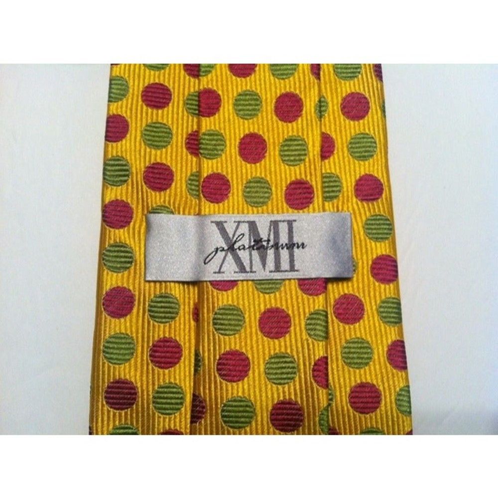 XMI Platinum XMI PLATINUM MEN'S NEW GOLD 100%SILK TIE WIDTH: 3 7/8" Size ONE SIZE - 3 Thumbnail