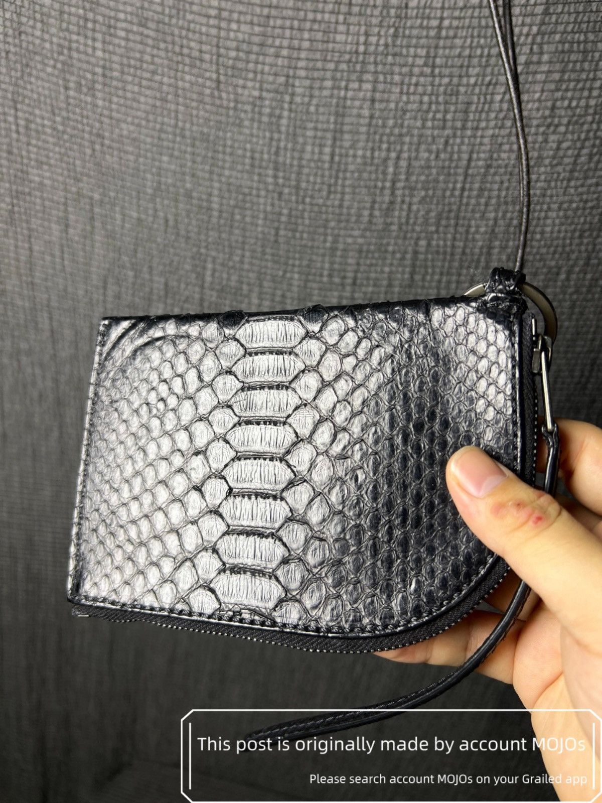 Rick Owens Rick Owens 13AW Snake Hide Necklace Wallet mojos0034 Size ONE SIZE - 3 Thumbnail