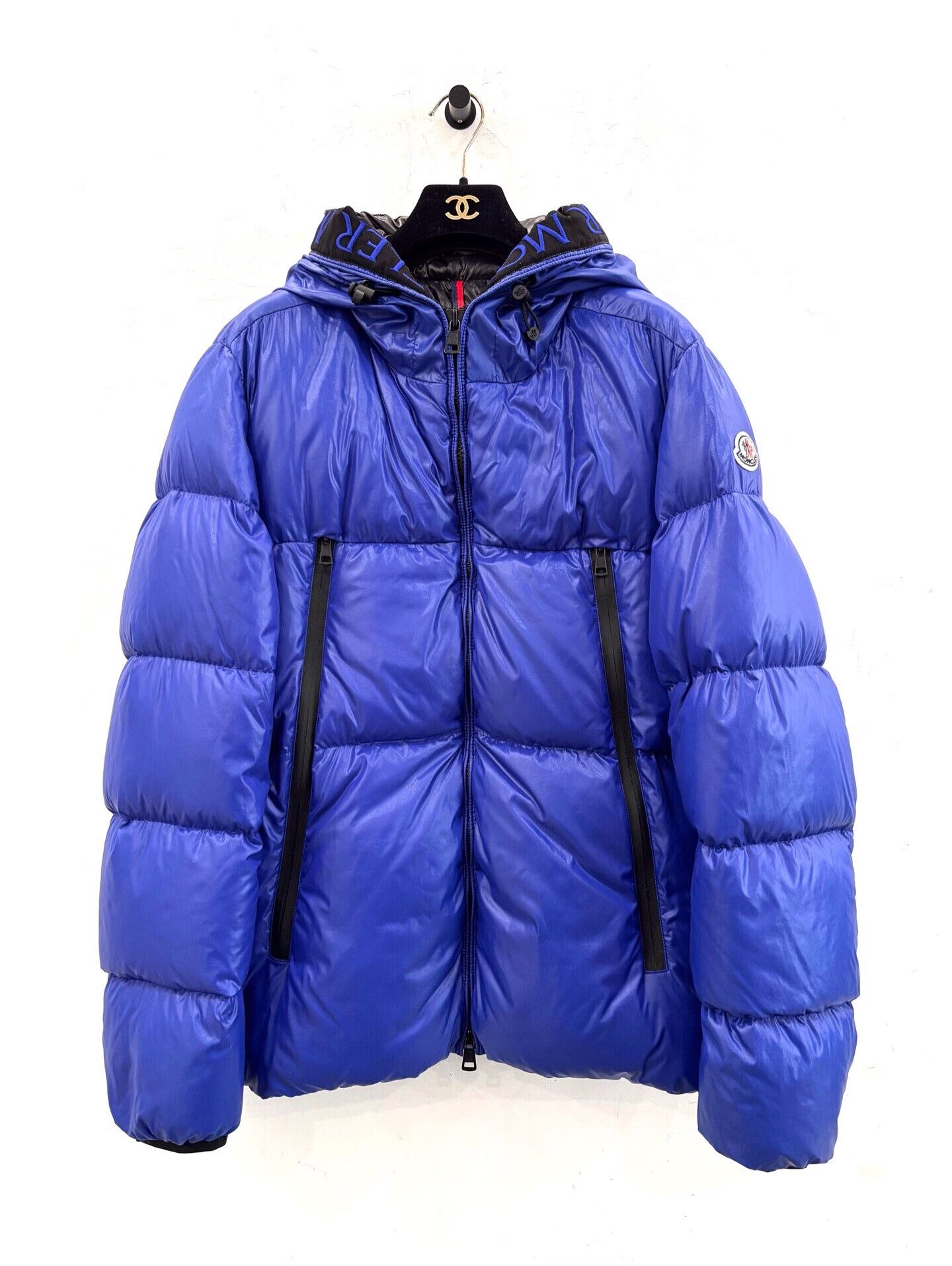 Moncler Moncler Men's Blue Embroidered Logo Down Jacket Size US XXL / EU 58 / 5 - 1 Thumbnail