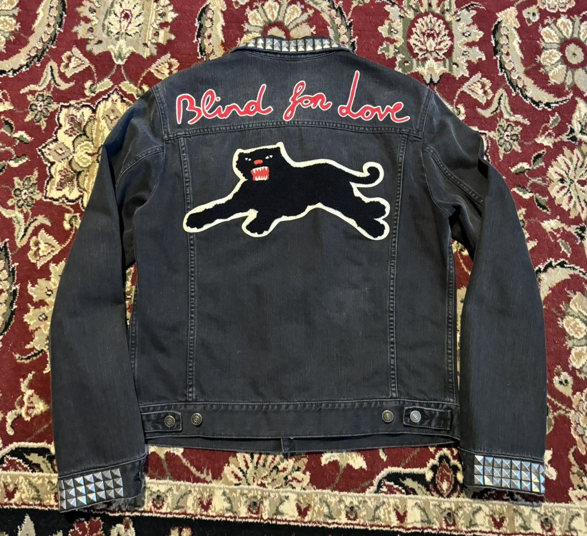 Gucci Gucci Blind for Love Panther Studded Jacket Size US L / EU 52-54 / 3 - 2 Thumbnail