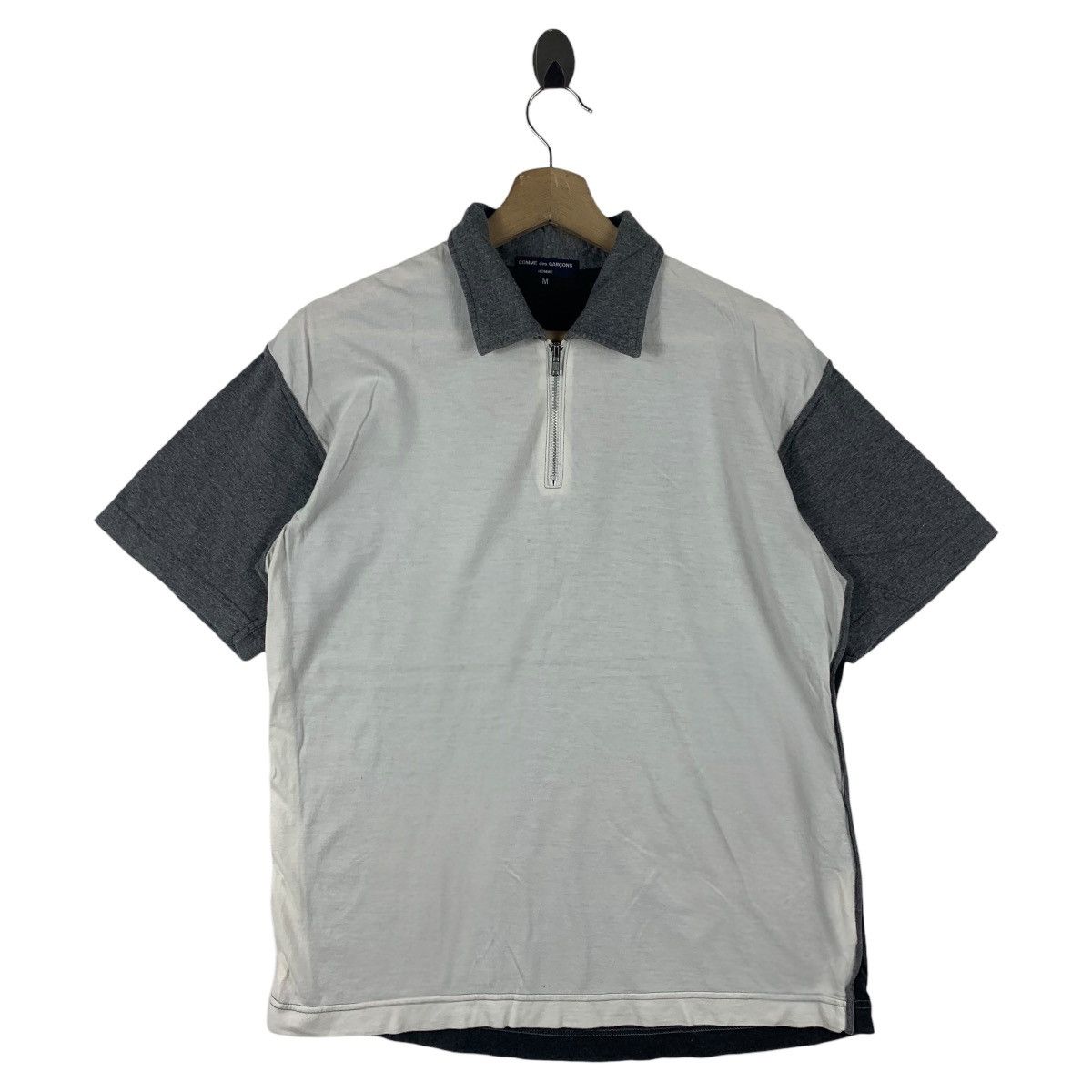 Comme des Garcons × Comme des Garcons Homme COMME des GARCONS Homme halfzipper AD 2004 polo tee Size US M / EU 48-50 / 2 - 1 Thumbnail