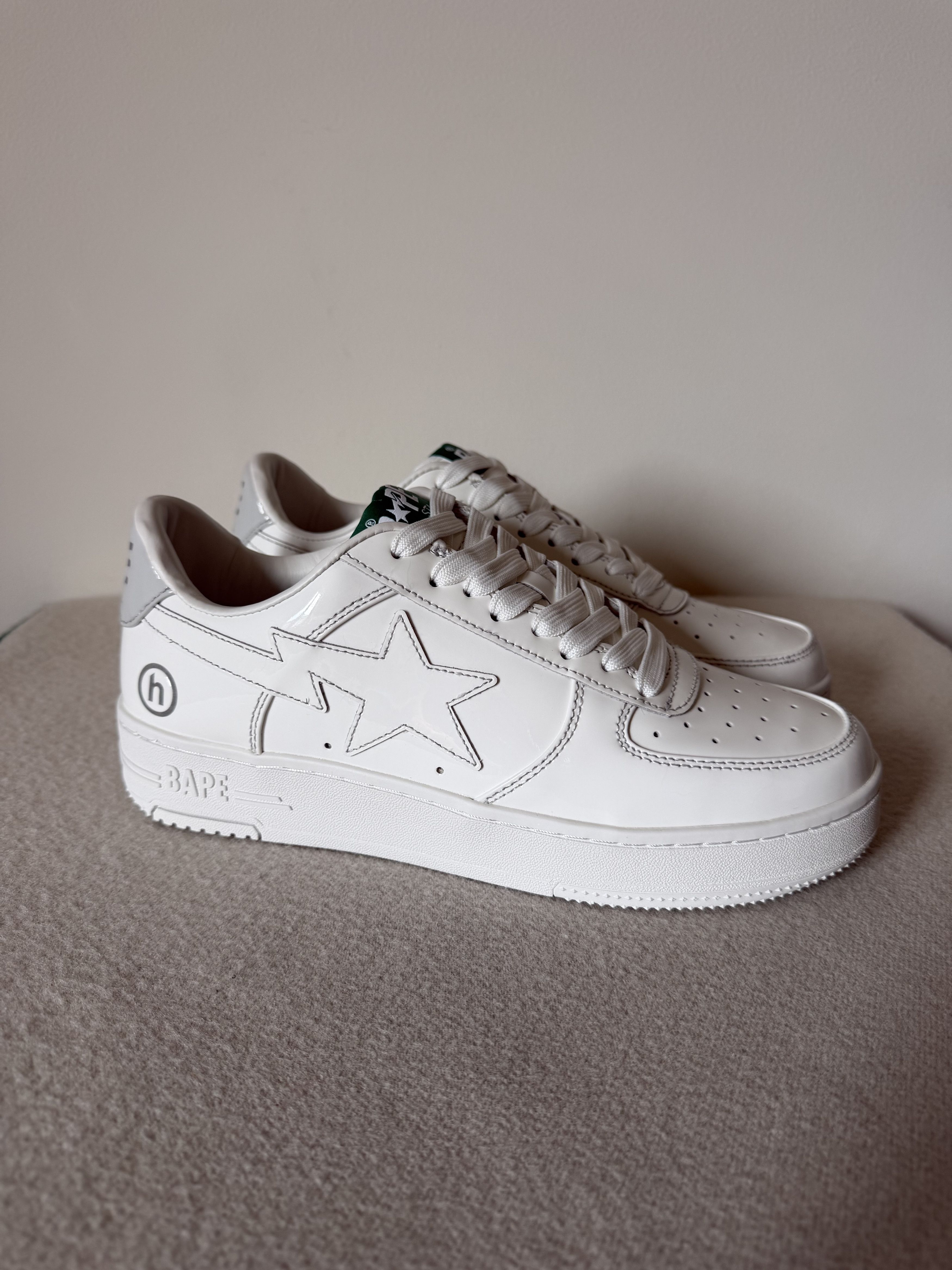 Bape Hidden NY Bape Sta #1 F&F in White Patent Leather Size US 9.5 / EU 42-43 - 1 Thumbnail