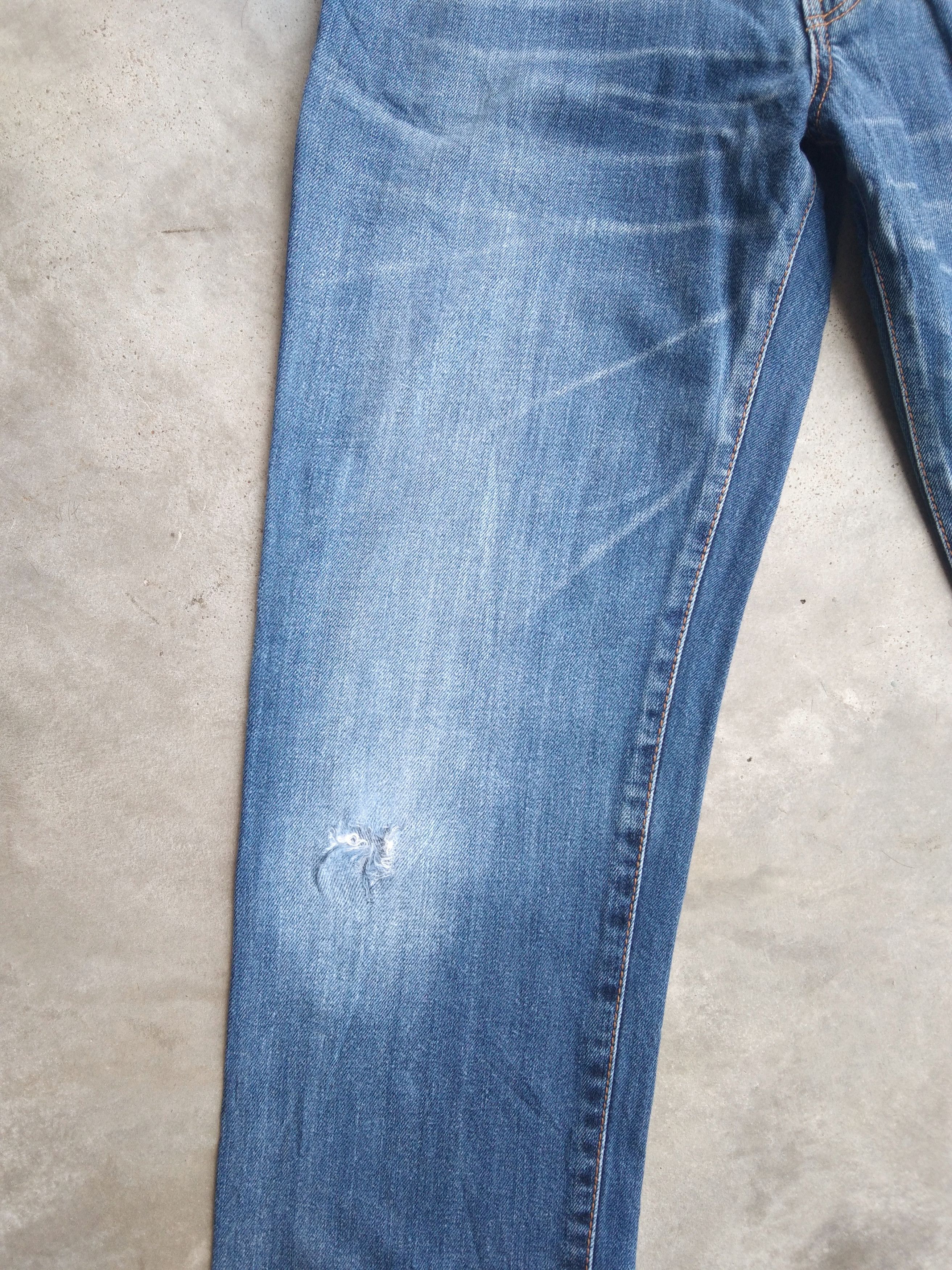 Japanese Brand Vintage Faded Blue Edwin Distressed Jeans 30x32 Size US 30 / EU 46 - 5 Thumbnail