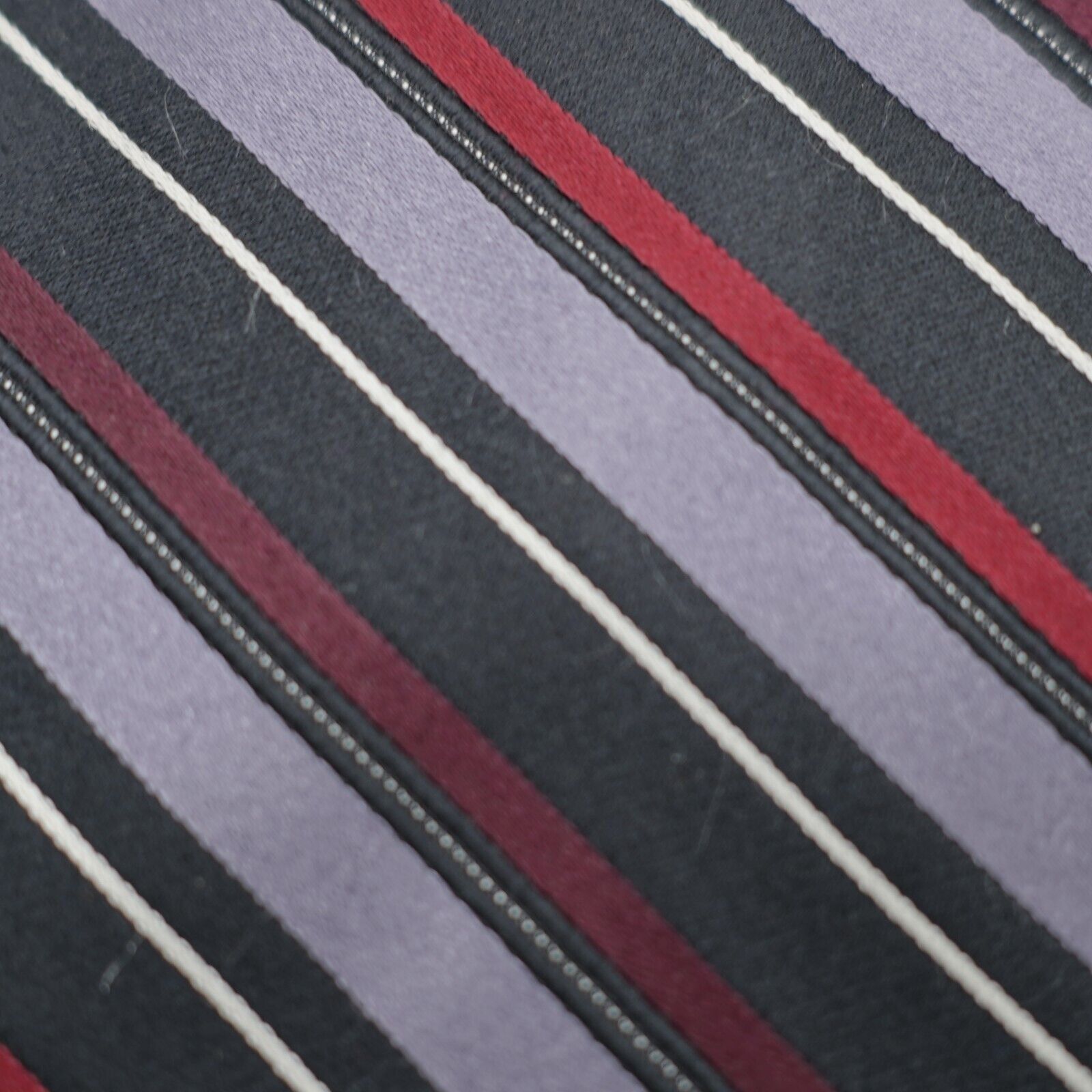 Arrow Arrow Black Red Purple Striped Woven Silk Tie Size ONE SIZE - 2 Thumbnail