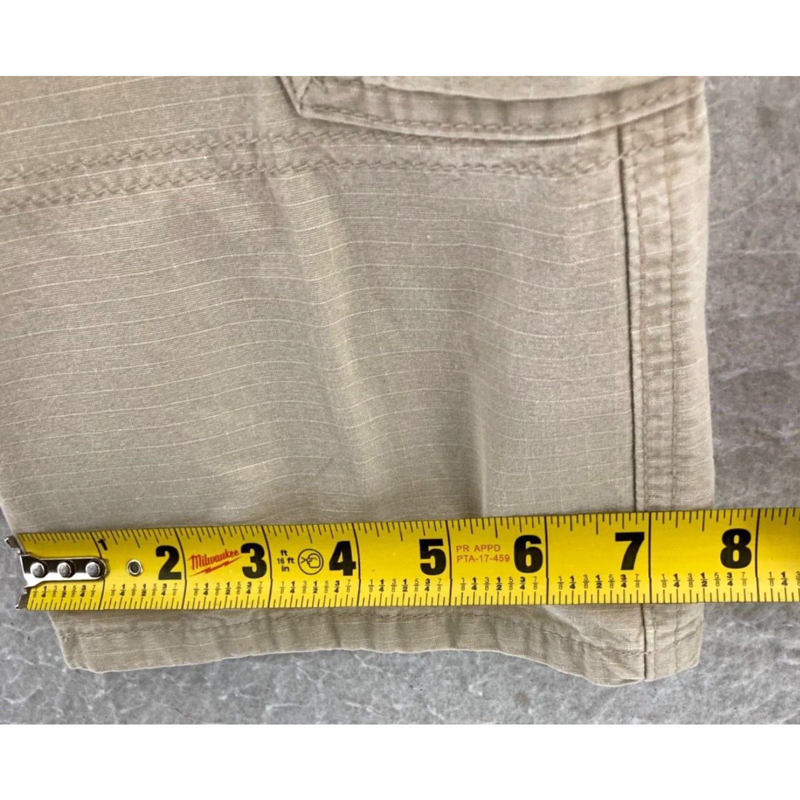 Vintage LEI Capri Pants Womens Cropped Low Waist Beige 100% Cotton Straight Leg 21in Inseam Pants Womens Size 25" / US 0 / IT 36 - 6 Thumbnail