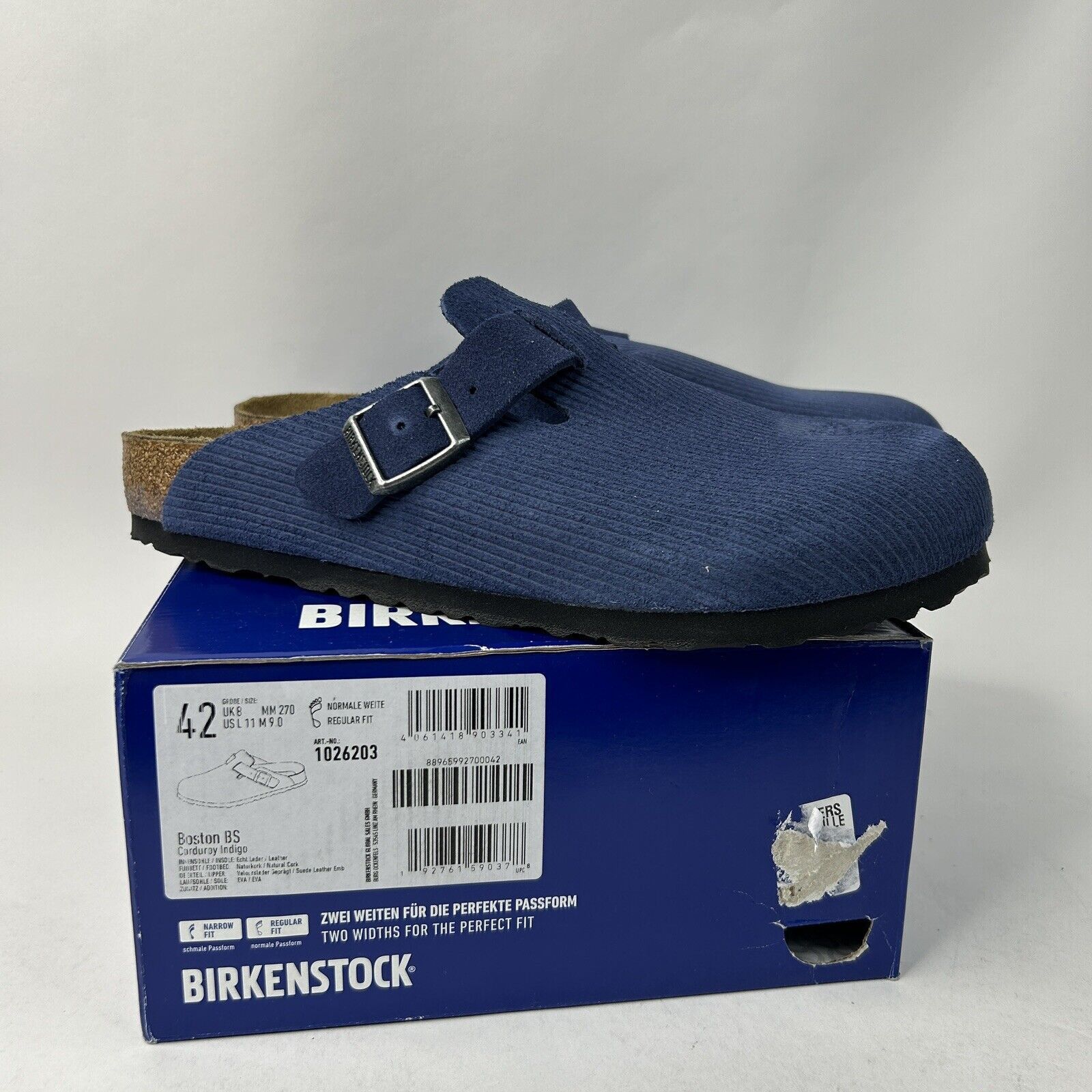 Birkenstock Birkenstock Boston “Corduroy Indigo” 2024 Size US 9 / EU 42 - 1 Thumbnail