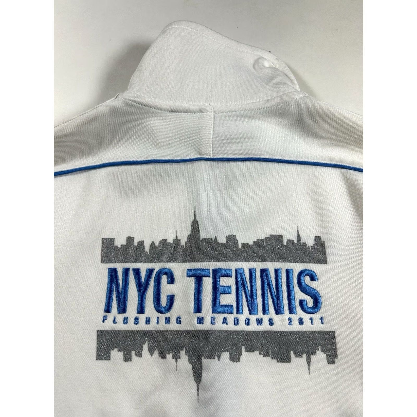 Nike VINTAGE Nike Tennis Flushing Meadows 2011 NYC Full Zip Track Jacket White Small 17x24 Size US S / EU 44-46 / 1 - 3 Thumbnail