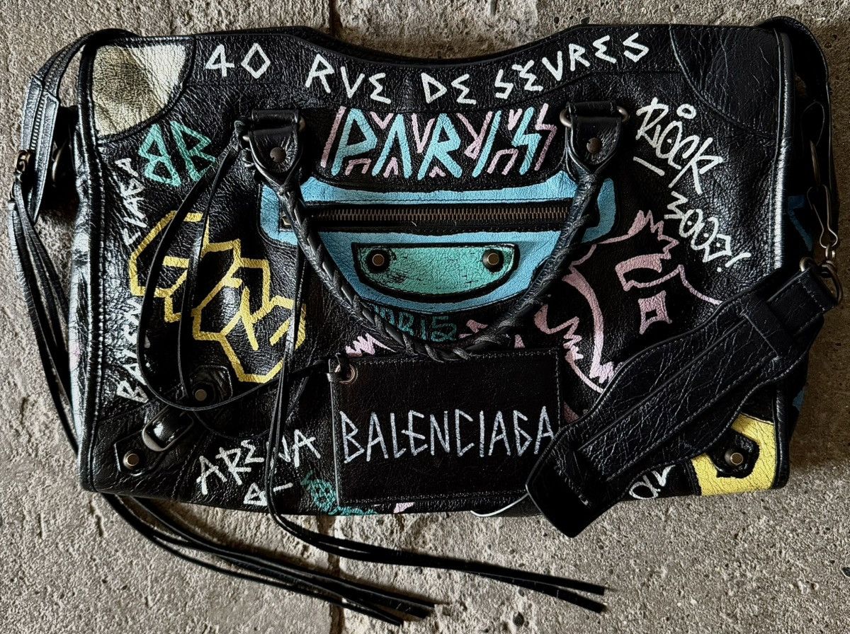 Balenciaga Balenciaga - Demna - 2017 Classic City Graffiti Lambskin Bag Size ONE SIZE - 11 Thumbnail