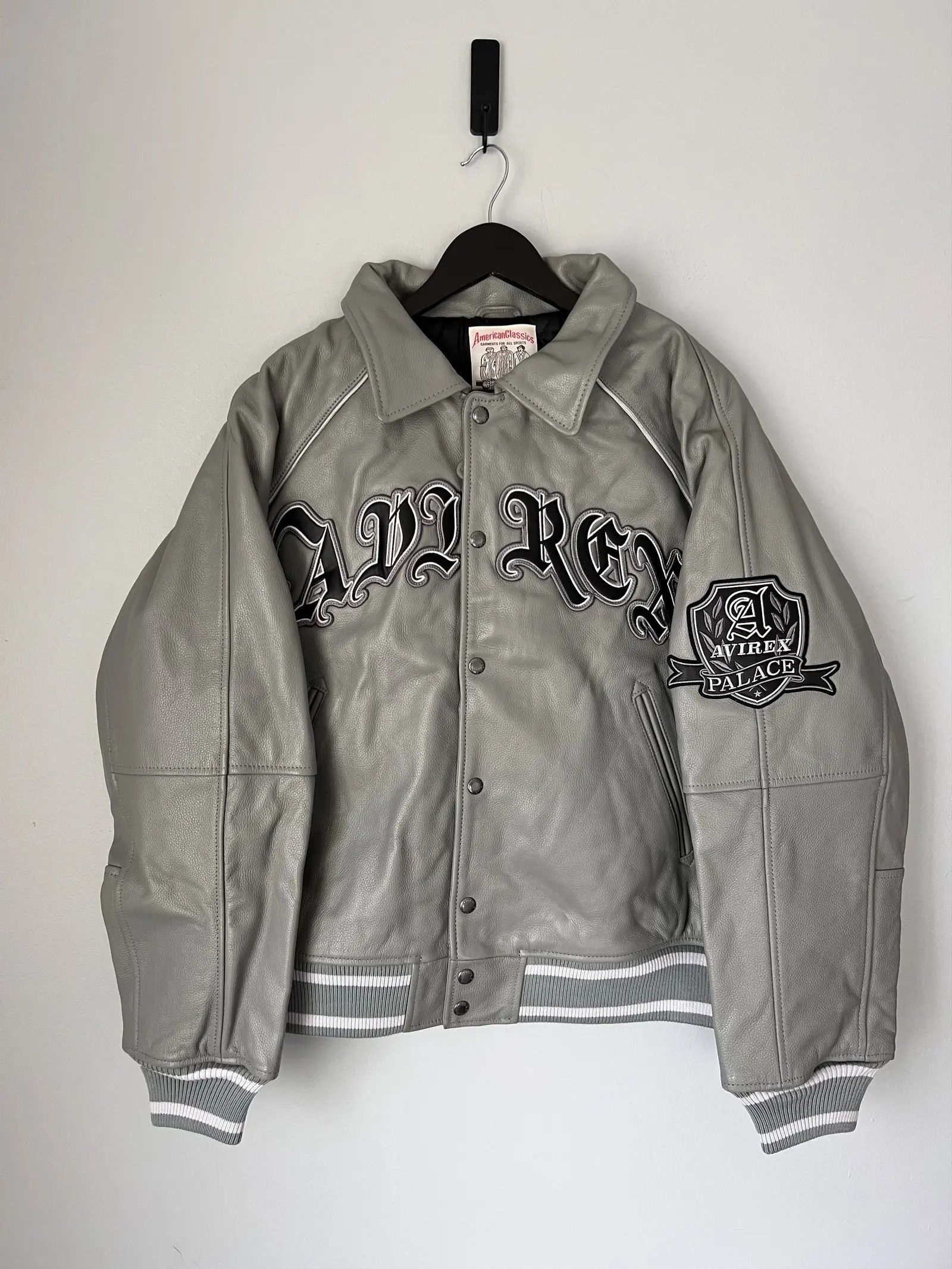 Avirex × Palace Leather jacket in grey Size US L / EU 52-54 / 3 - 1 Thumbnail
