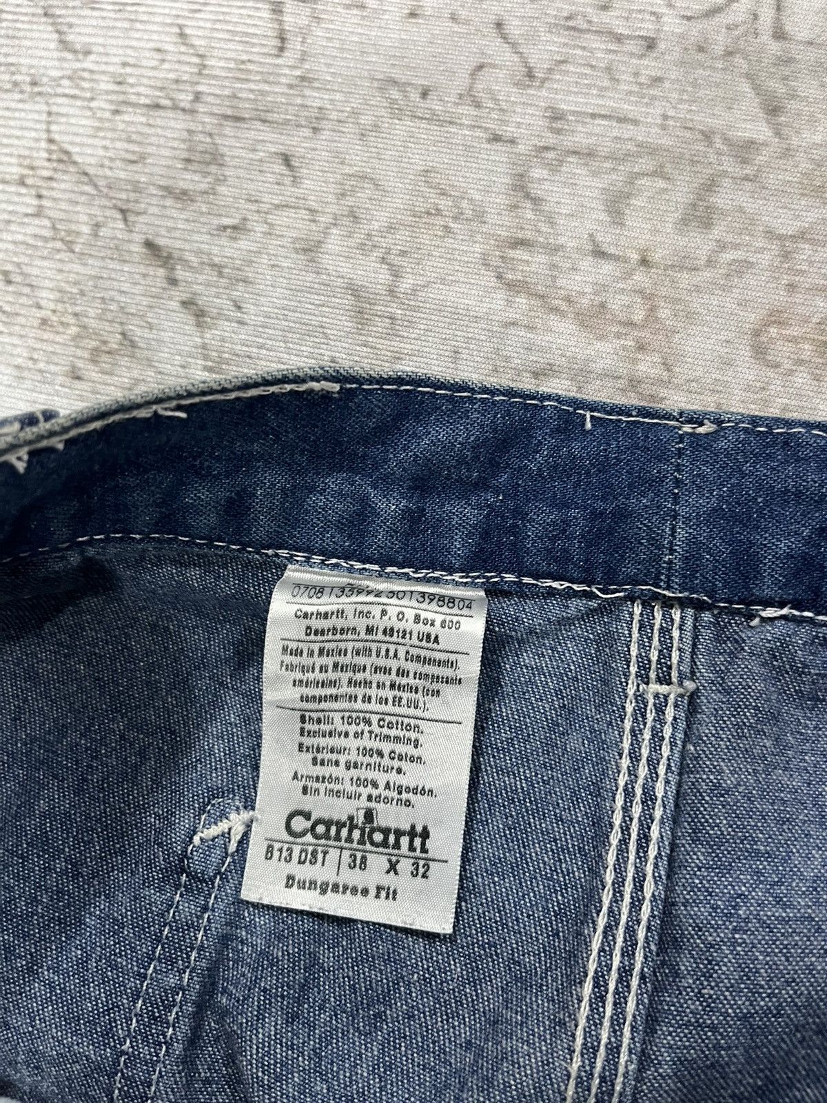 Carhartt Carhartt Carpenter Cellpocket Blue Leather Patch Size US 36 / EU 52 - 7 Thumbnail
