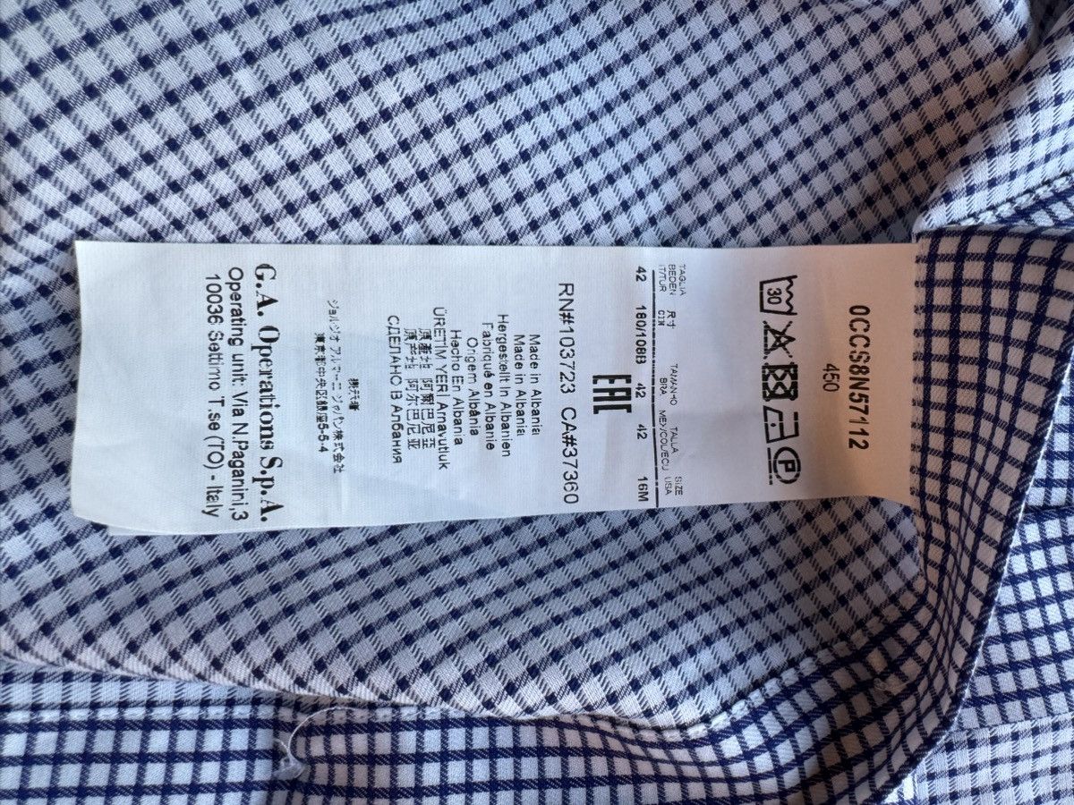 Armani Armani Collezioni Men’s Slim Fit Dress Shirt – Size 42 /16.5 Size US M / EU 48-50 / 2 - 6 Thumbnail