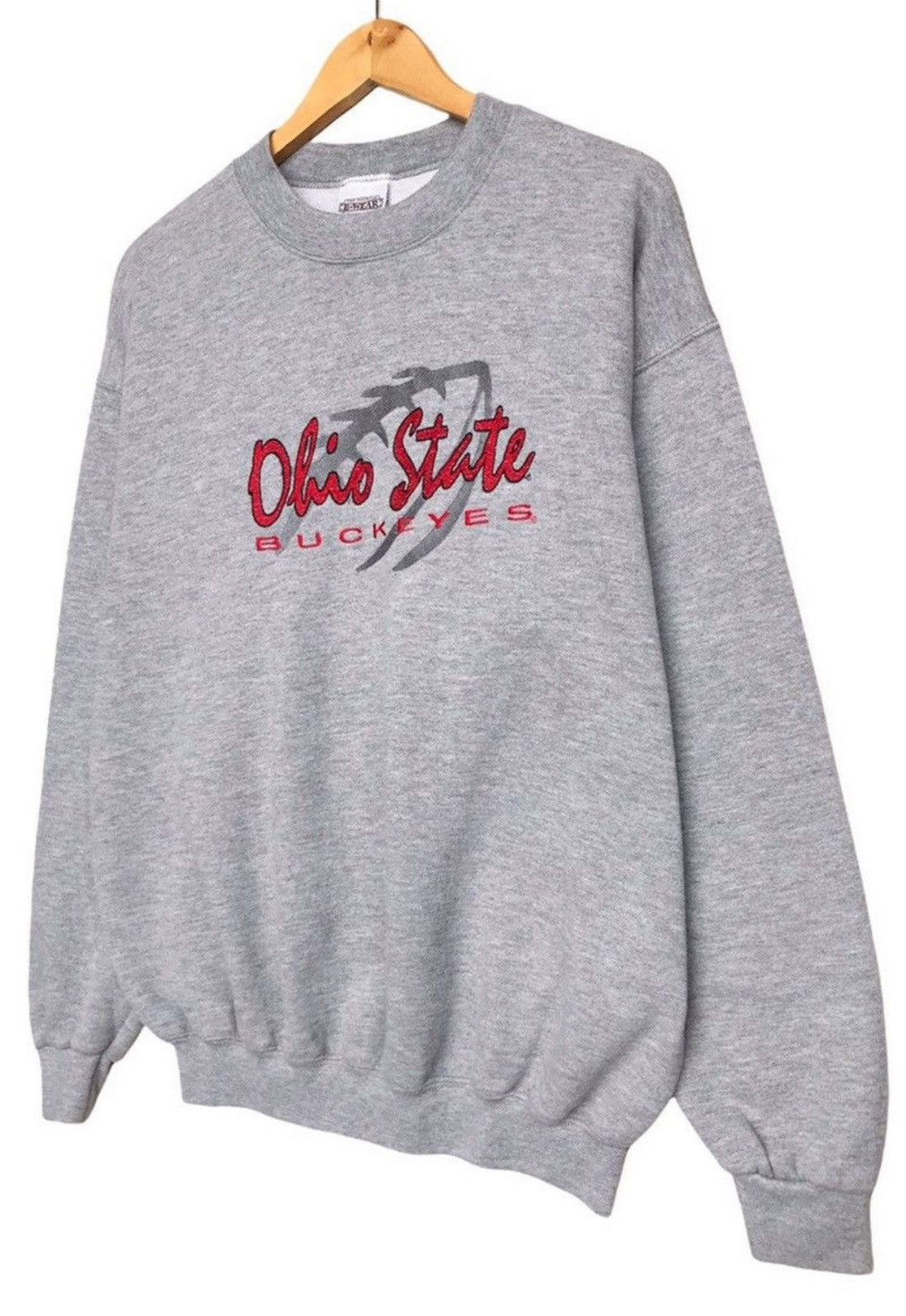 Vintage Vintage 90s Ohio State Embroidered Spellout Sweatshirt Size US L / EU 52-54 / 3 - 3 Thumbnail