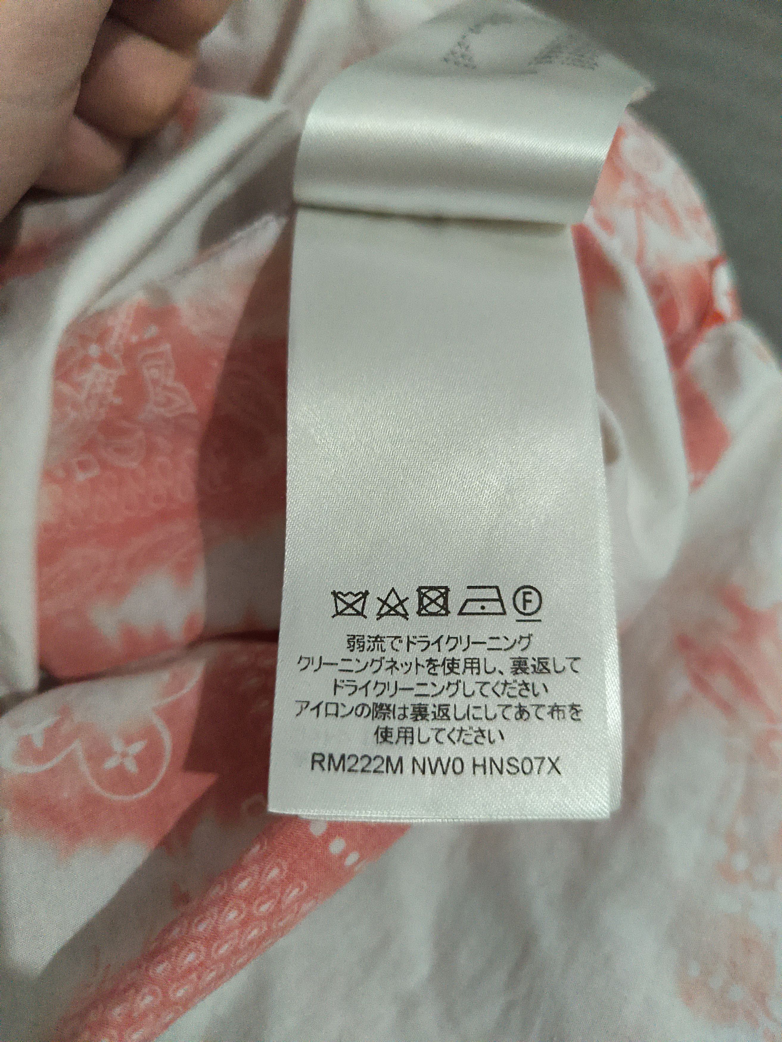 Louis Vuitton LV Monogram Bandana Orange-White Shirt, L, great condition Size US L / EU 52-54 / 3 - 12 Thumbnail