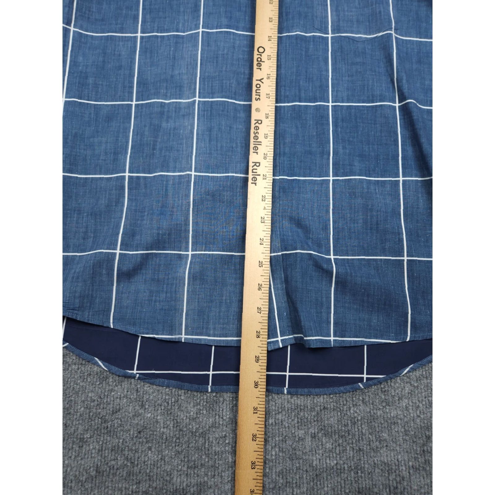 Saturdays NYC Saturdays NYC Shirt Men's Large Blue Plaid Short Sleeve Button-Up Oxford Button-Down Collar Oxford Shirt Casual Size US L / EU 52-54 / 3 - 7 Thumbnail