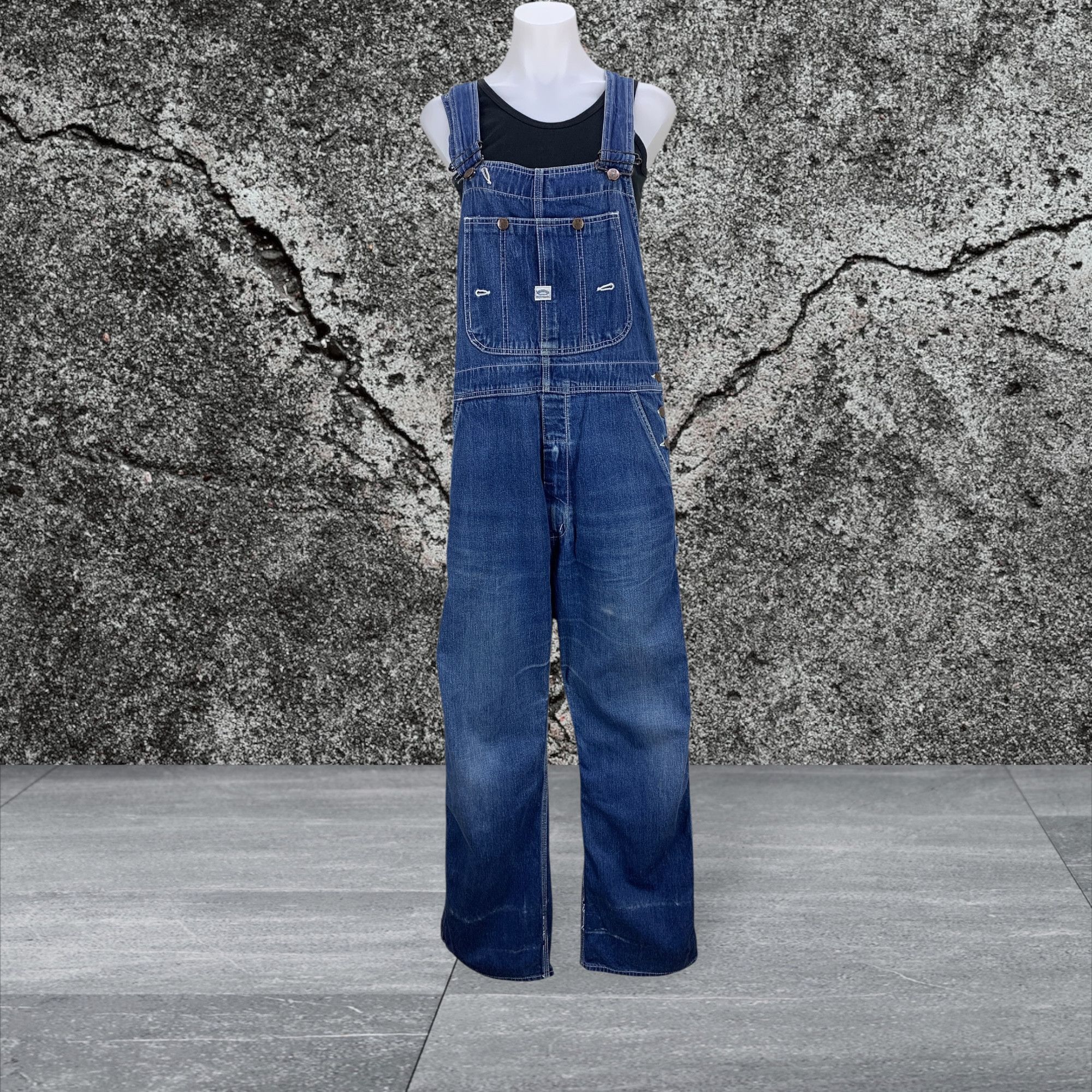 Big John × Vintage Big John Carpenter Bib Overalls Jeans Size US 32 / EU 48 - 1 Thumbnail