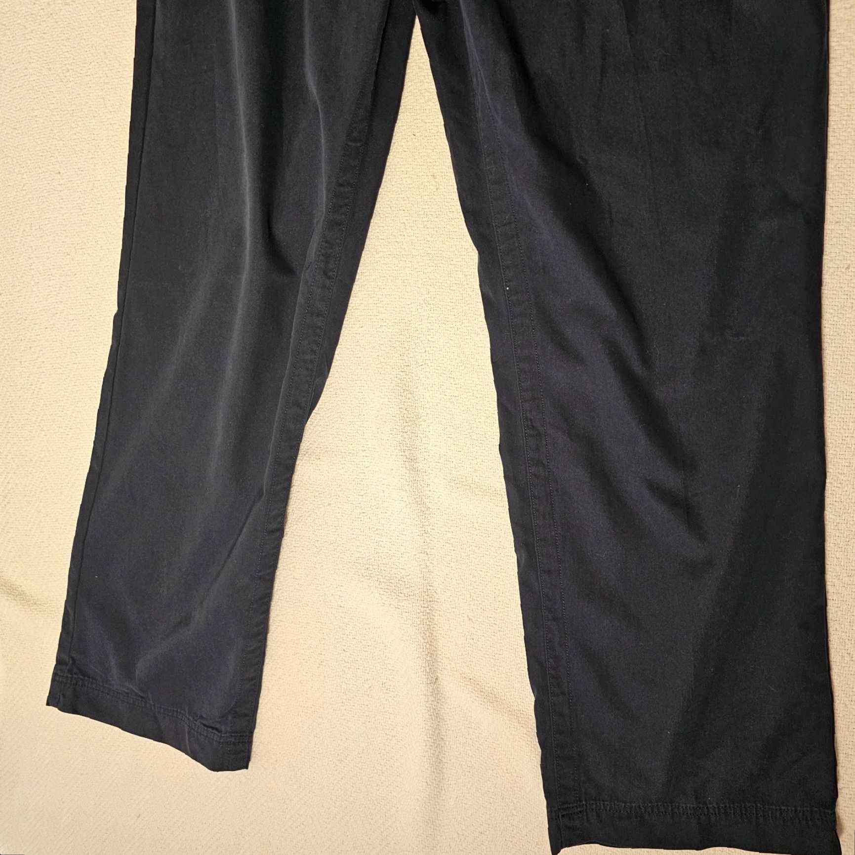 Vintage Cabela's Womens Size 14 Straight Pants Dark Blue Nylon Pockets Outdoors Chino Casual All Season Size 36" / US 14 / IT 50 - 2 Thumbnail