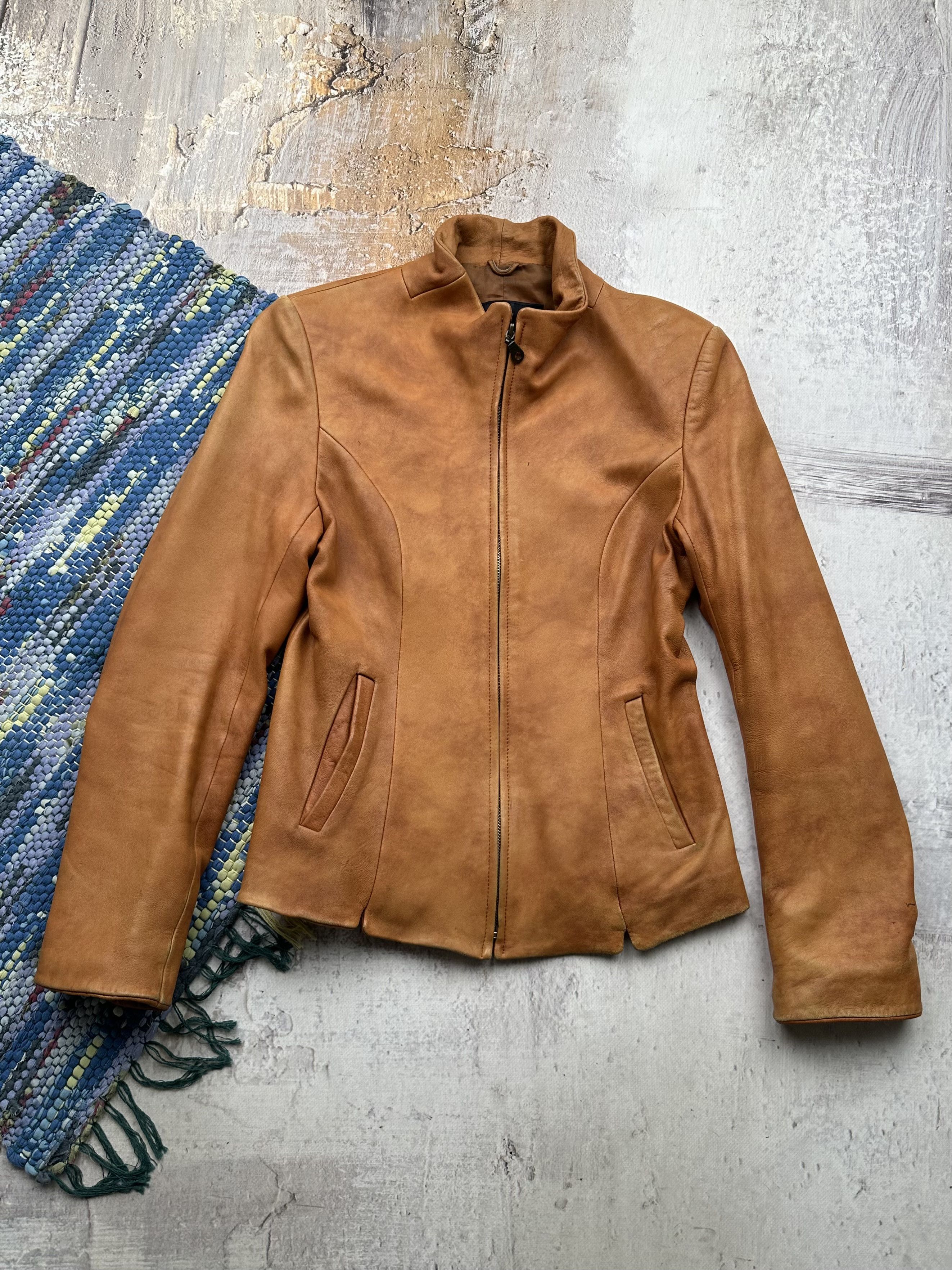 Vintage Vintage Faded Leather Jacket A376D15(262) Size S / US 4 / IT 40 - 1 Thumbnail