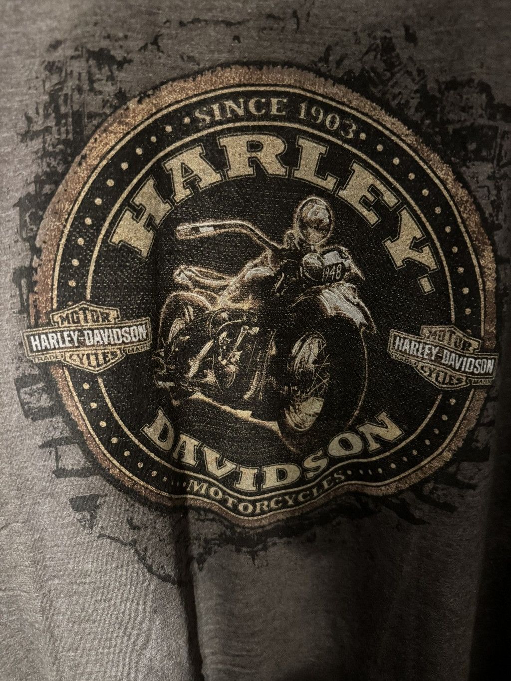 Harley Davidson Harley-Davidson Vintage T-Shirt Staten Island Men Sz XL Gray Size US XL / EU 56 / 4 - 3 Thumbnail