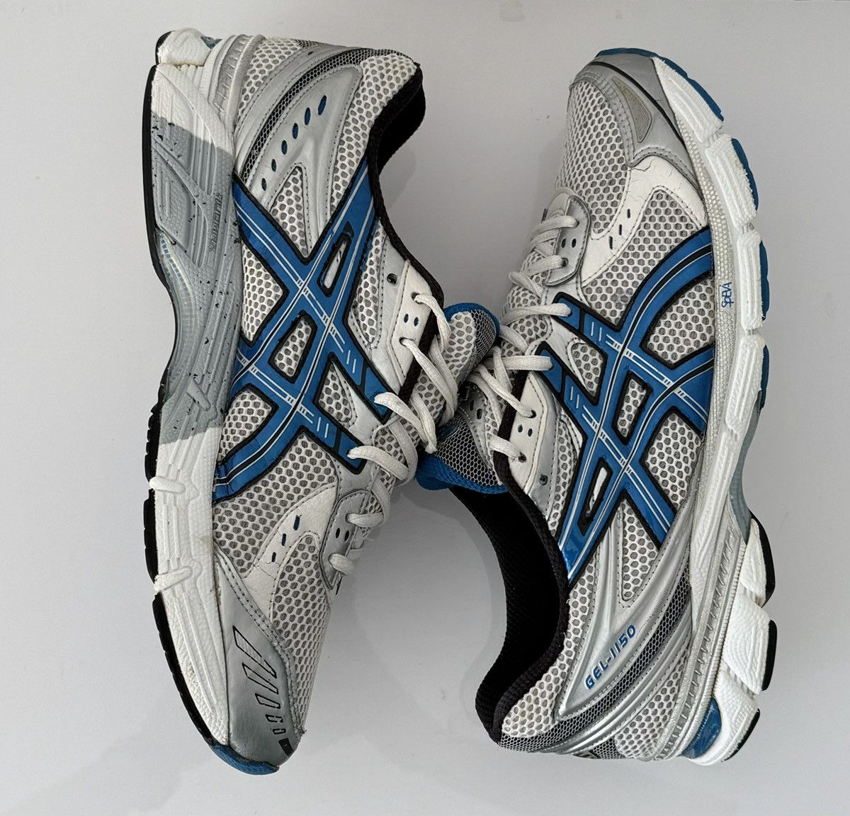 Asics VINTAGE ASICS GEL 1150 HYPE Y2K GORPCORE METAL/BLUE SNEAKERS Size US 11 / EU 44 - 1 Thumbnail