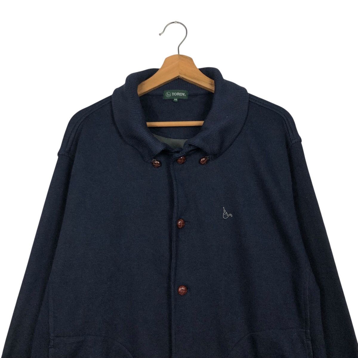 Japanese Brand Vintage TOROY Japan Knit Button Jacket Issey Miyake Size US L / EU 52-54 / 3 - 4 Thumbnail