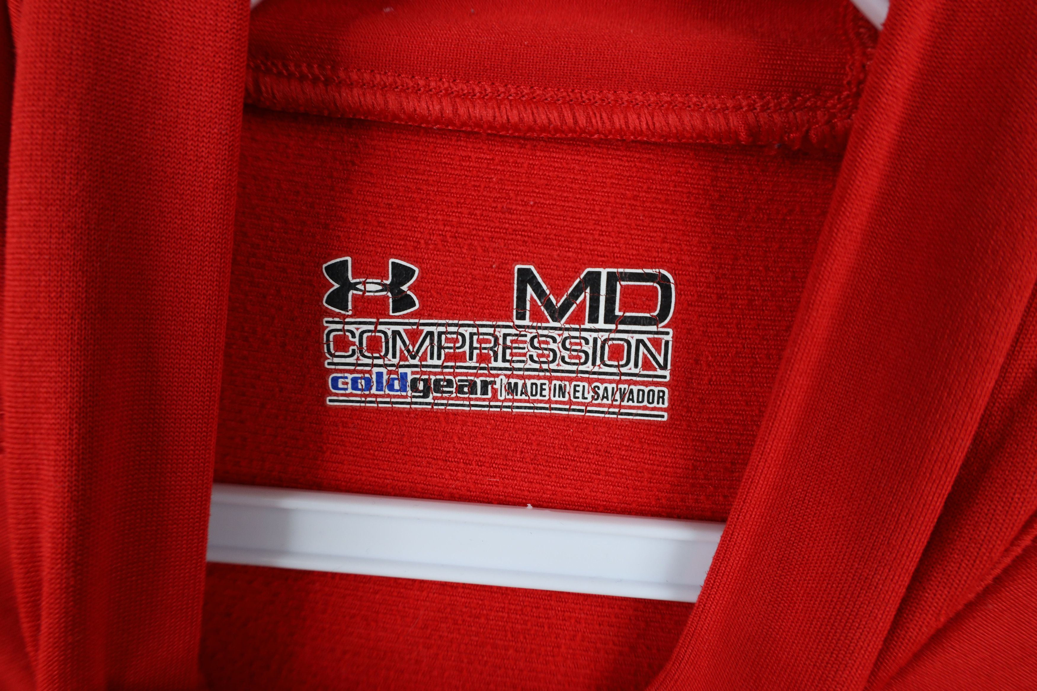 Under Armour × Vintage Under Armour Compression Mock Neck Long Sleeve T-Shirt Red Size US M / EU 48-50 / 2 - 5 Thumbnail