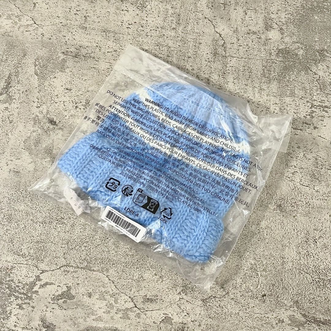 Supreme Supreme Brushed Stripe Beanie - Light Blue Size ONE SIZE - 4 Thumbnail