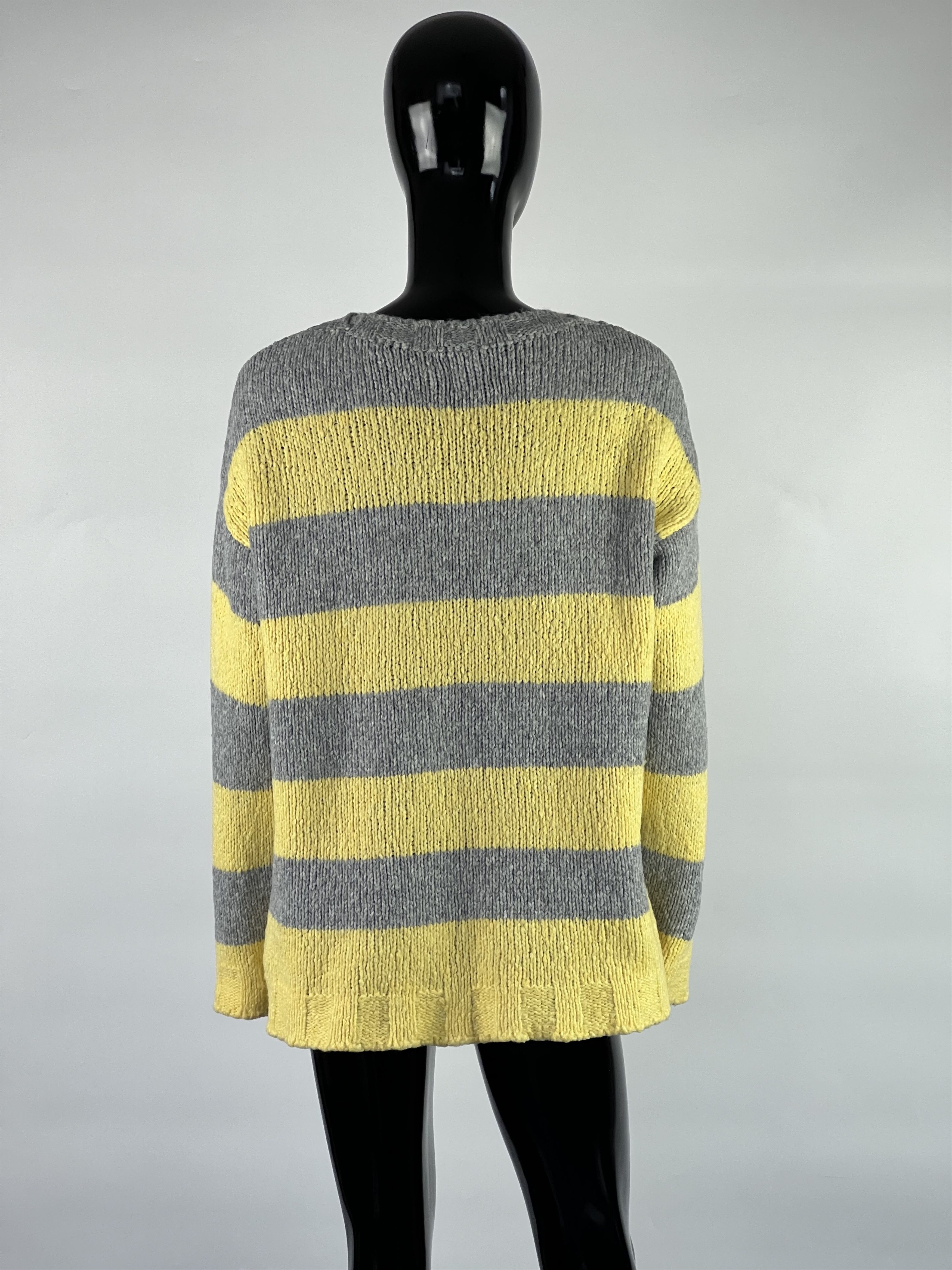 Designer Reken Maar Striped Wool Crew Neck Sweater Size S / US 4 / IT 40 - 3 Thumbnail