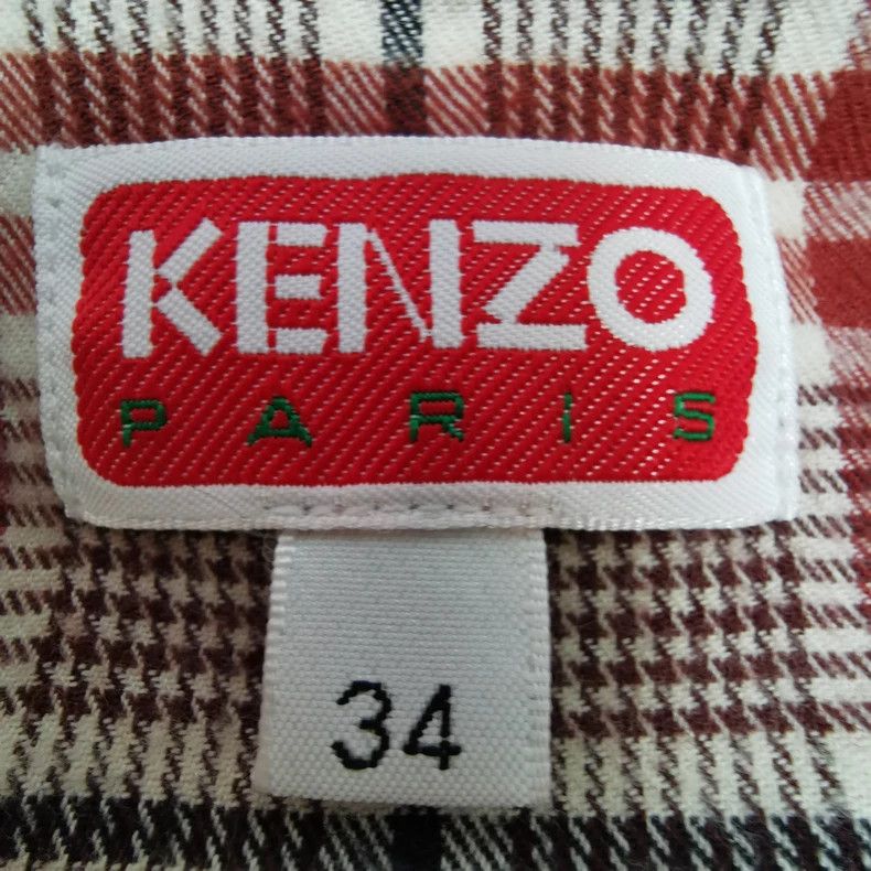 Kenzo KENZO Cotton color-matched checkered collar shirt Size XXS / US 00 / IT 34 - 4 Thumbnail