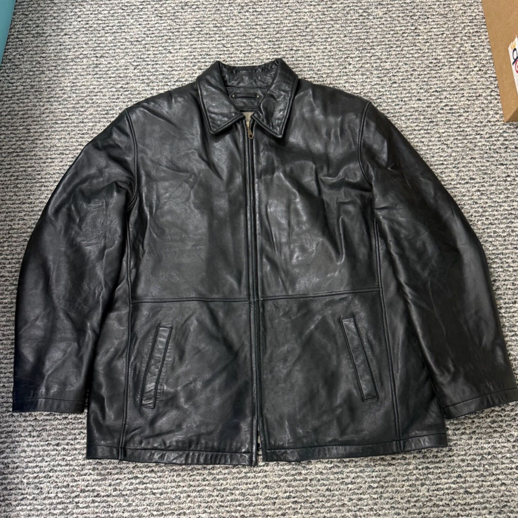 Vintage VINTAGE Reed Leather Jacket Mens 48L Black Motorcycle Lined Zip Soft Biker Sport Jacket Size US M / EU 48-50 / 2 - 2 Thumbnail