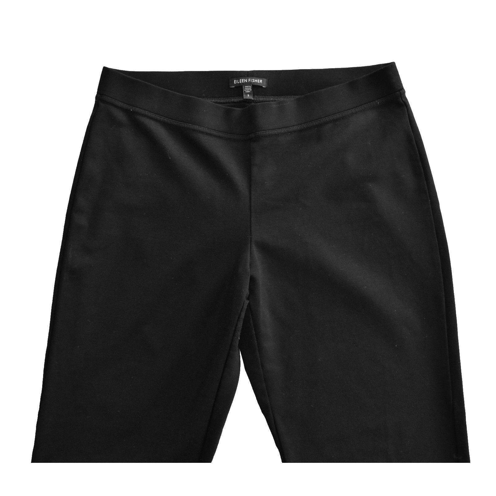Eileen Fisher EILEEN FISHER Black Rayon/Nylon Straight Leg Pull On Pants S Size 32" / US 10 / IT 46 - 3 Thumbnail