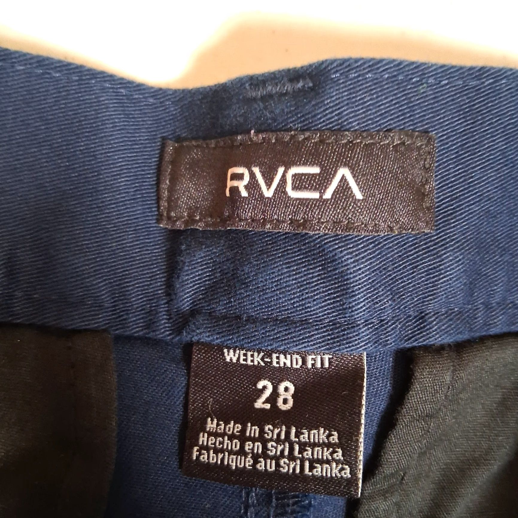 RVCA RVCA Shorts Men 28 Week End Fit Classic Navy Blue Twill Flat Front Size US 28 / EU 44 - 5 Thumbnail