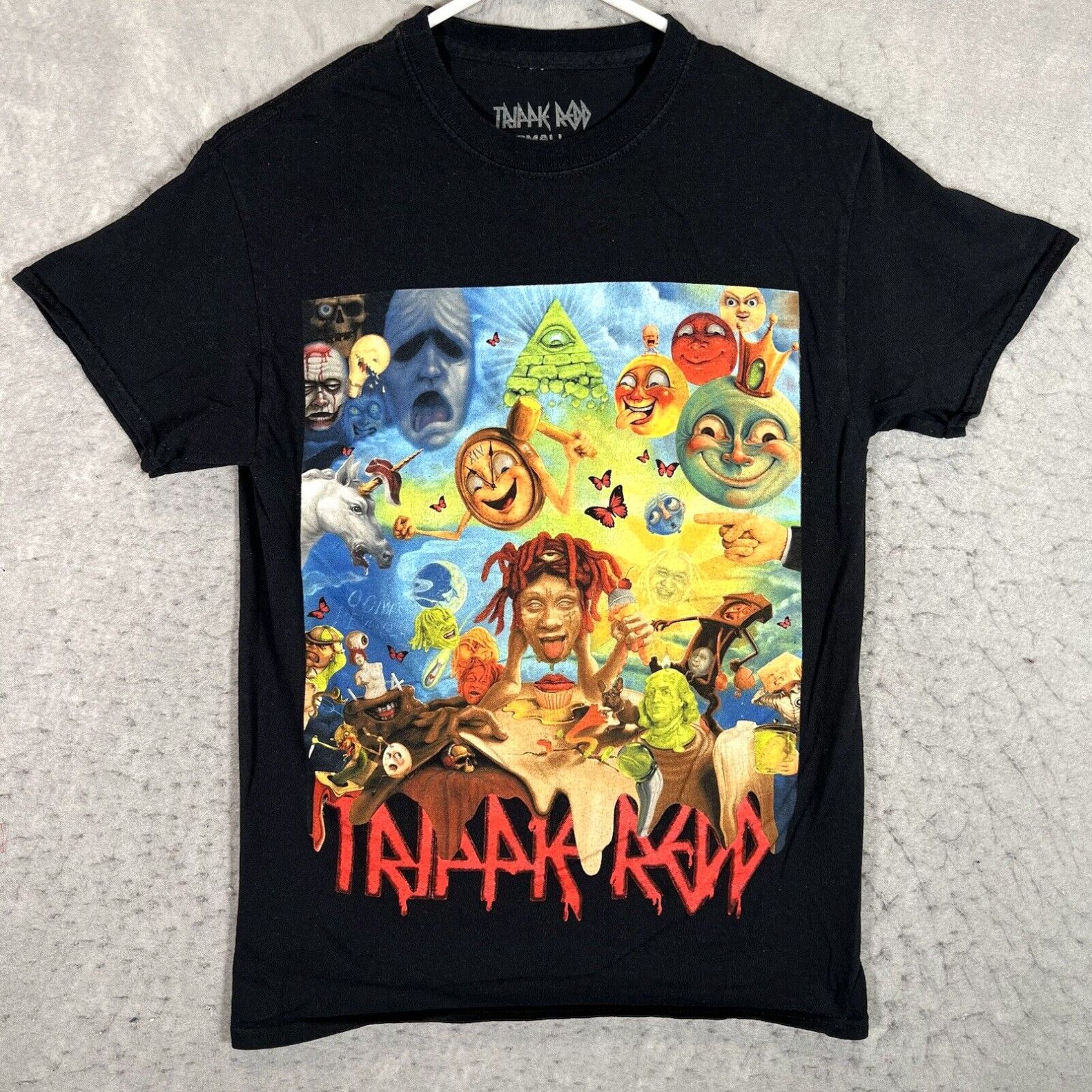SEymo Trippie Redd T-Shirt Uomo Nera, 100% Cotone, Stampa Fronte, Taglie S-3XL, Regalo Per Fan
