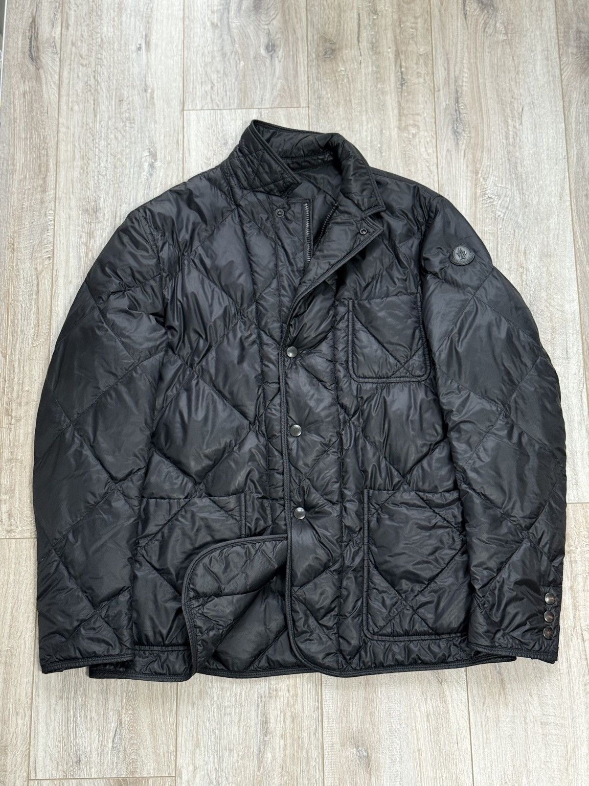 Moncler Moncler Herminier Men Down Puffer Black Logo Coat Jacket Size US L / EU 52-54 / 3 - 10 Thumbnail