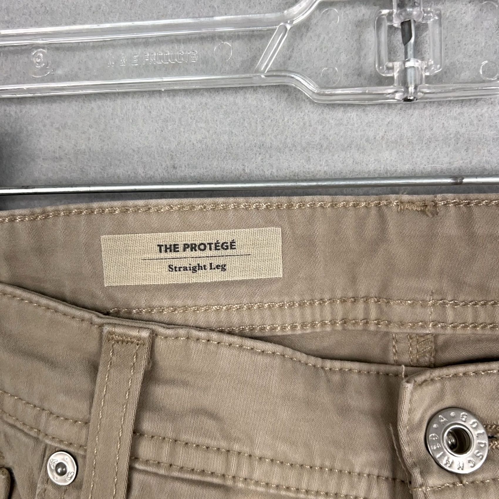 Vintage AG The Protégé Pants Mens 36 Khaki Stretch Classic Straight Size US 36 / EU 52 - 5 Thumbnail