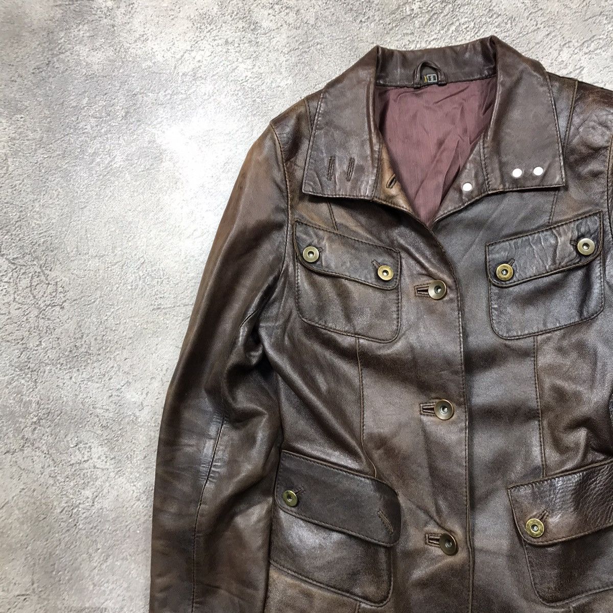 Japanese Brand VINTAGE Y2K LEATHER JACKET JAPAN CASUAL STREETWEAR 90s Size M / US 6-8 / IT 42-44 - 3 Thumbnail