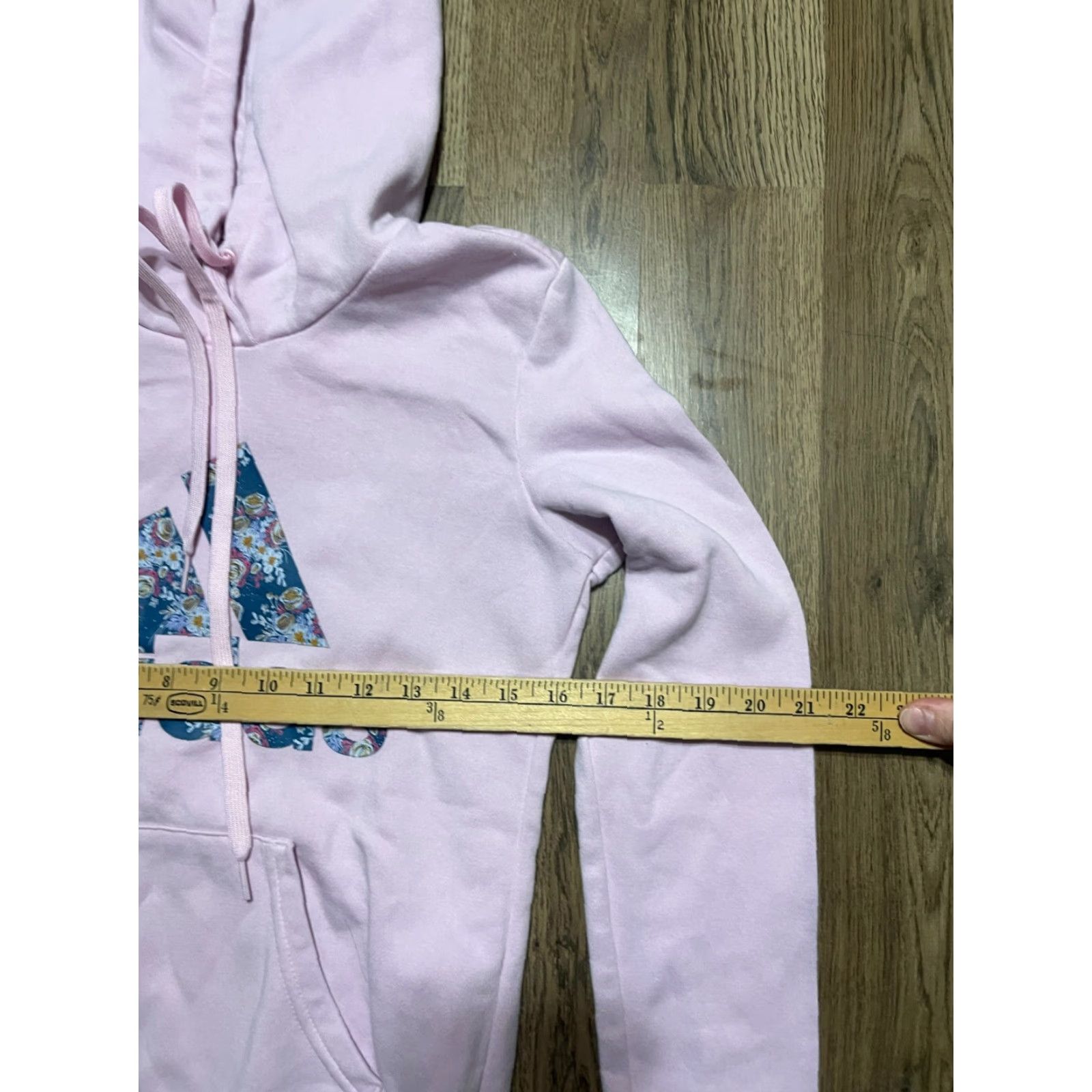 Adidas adidas Hoodie Women's Size XS Pink Floral Pullover Long Sleeve Drawstring Size XS / US 0-2 / IT 36-38 - 5 Thumbnail