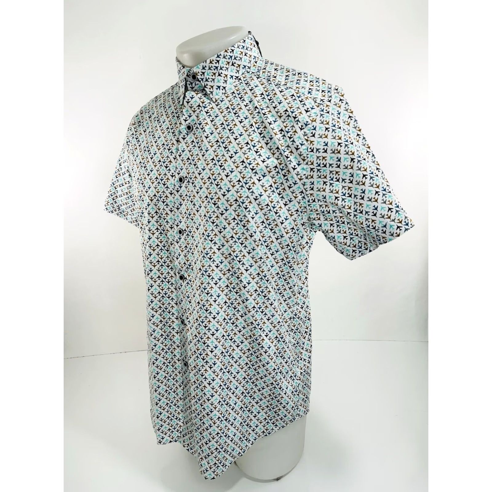 Robert Graham ROBERT GRAHAM - NEW w TAG - JET AIRPLANES ALL OVER Pilot Flight Bomber M Shirt Size US M / EU 48-50 / 2 - 3 Thumbnail