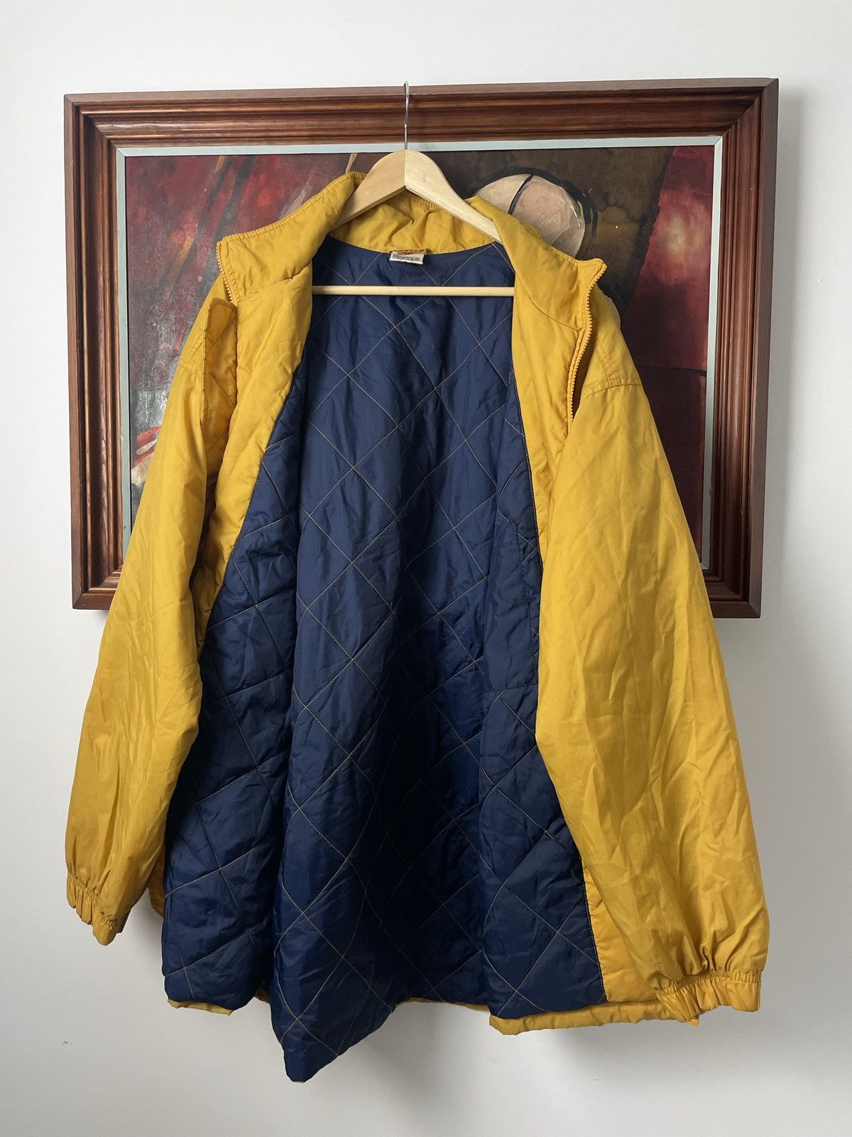 Nike Vintage 90s Nike Big Logo Yellow Jacket Parka Streetwear Size US XL / EU 56 / 4 - 3 Thumbnail