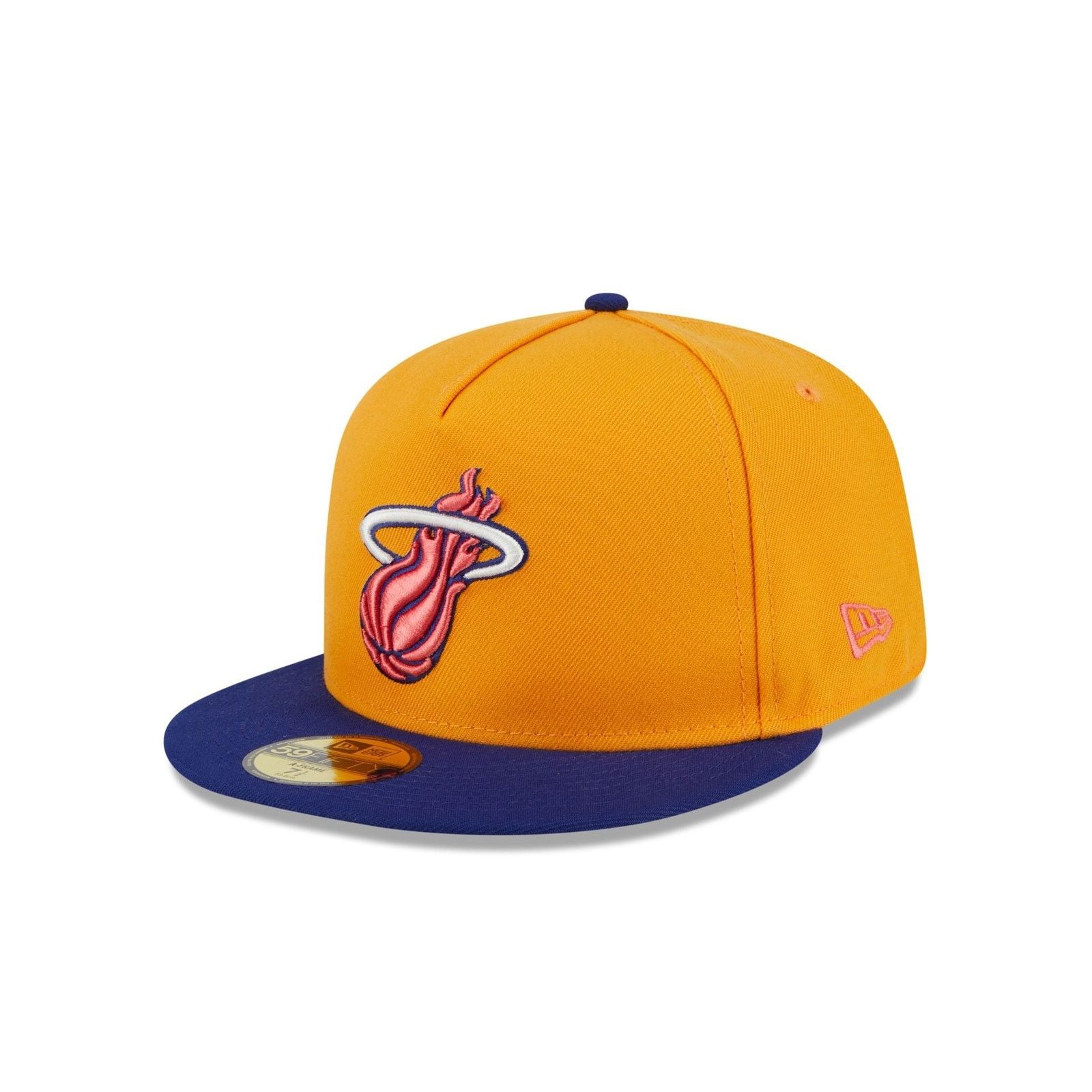 New Era New Era Miami Heat Gold 59FIFTY A-Frame Fitted Hat - Size 7 Size ONE SIZE - 3 Thumbnail