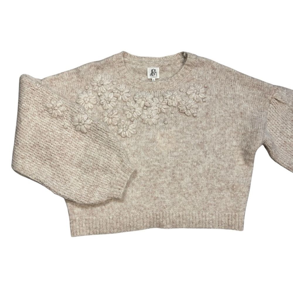 Other NWT New DRA Oatmeal Cynthia Floral Embroidered Wool Blend S Size S / US 4 / IT 40 - 5 Thumbnail
