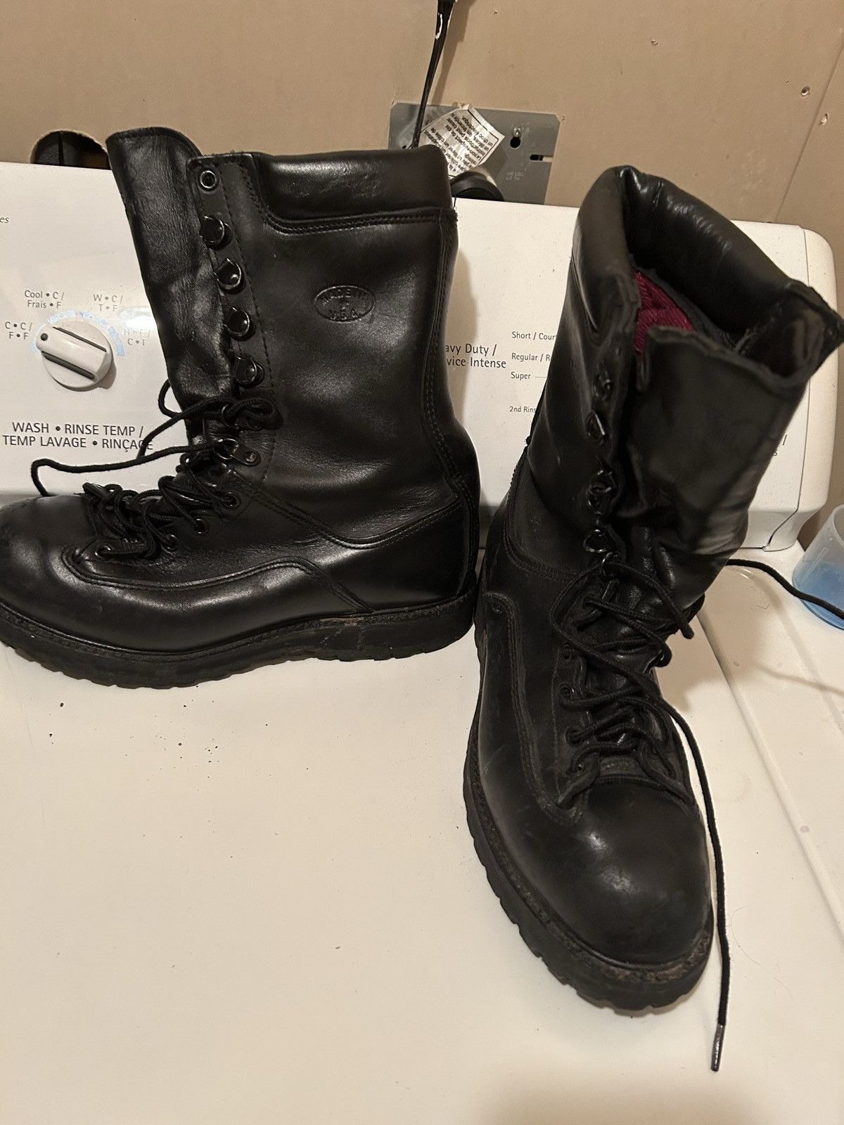 Vintage Made in USA high ankle leather military boots Size US 9 / EU 42 - 7 Thumbnail