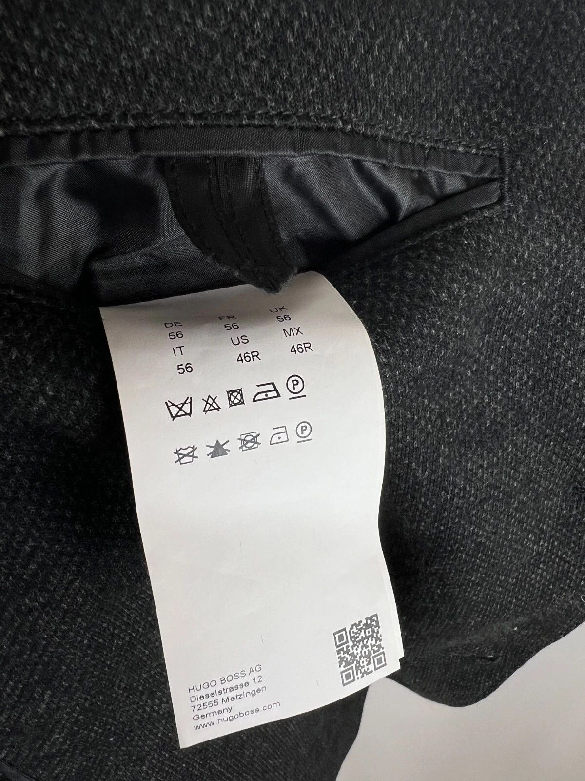 Hugo Boss Hugo Boss Men's Dark Gray Unlined Slim Fit Blazer Jacket Size 46R - 14 Thumbnail