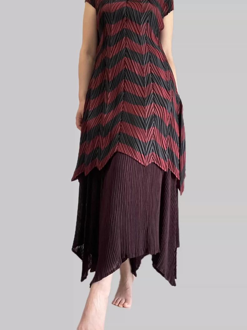 Issey Miyake Issey Miyake size:M Brown main line skirt Size 22" - 4 Thumbnail