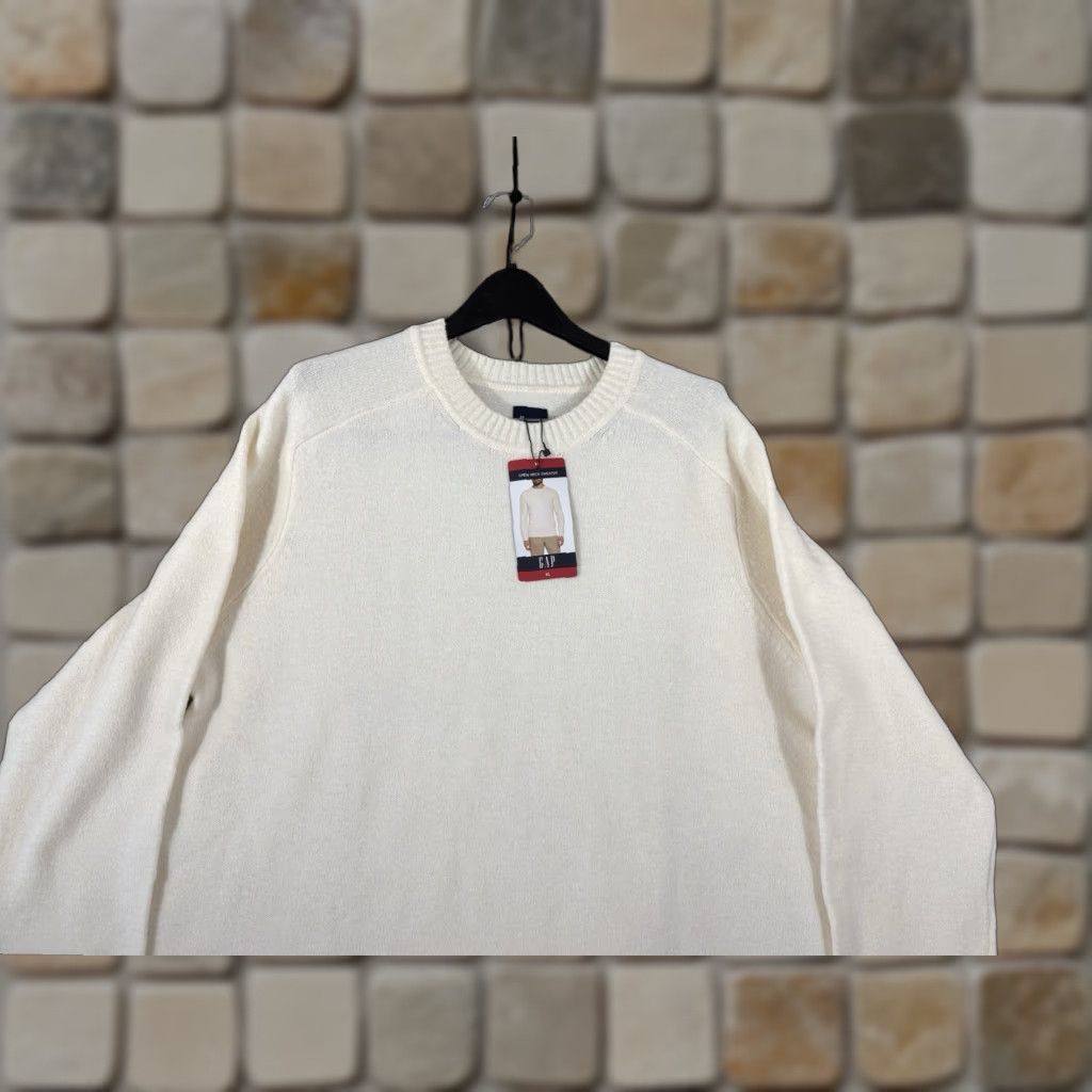 Gap Gap Pullover Sweater Mens XL Ivory Wool Blend Raglan Sleeve NWT Size US XL / EU 56 / 4 - 1 Thumbnail