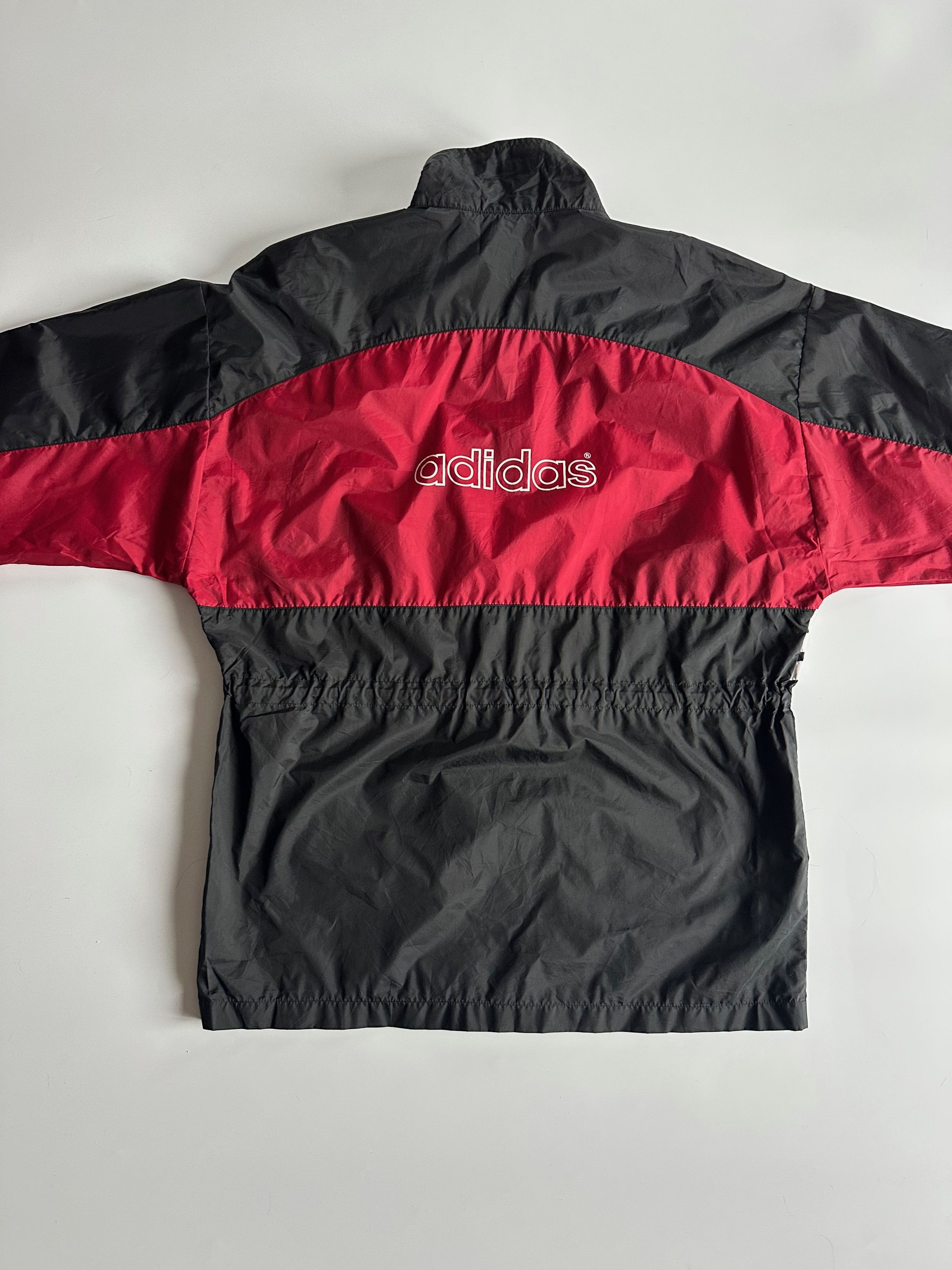 Adidas 90's Adidas Vintage Windbreaker Light Jacket Black red Size US XL / EU 56 / 4 - 12 Thumbnail