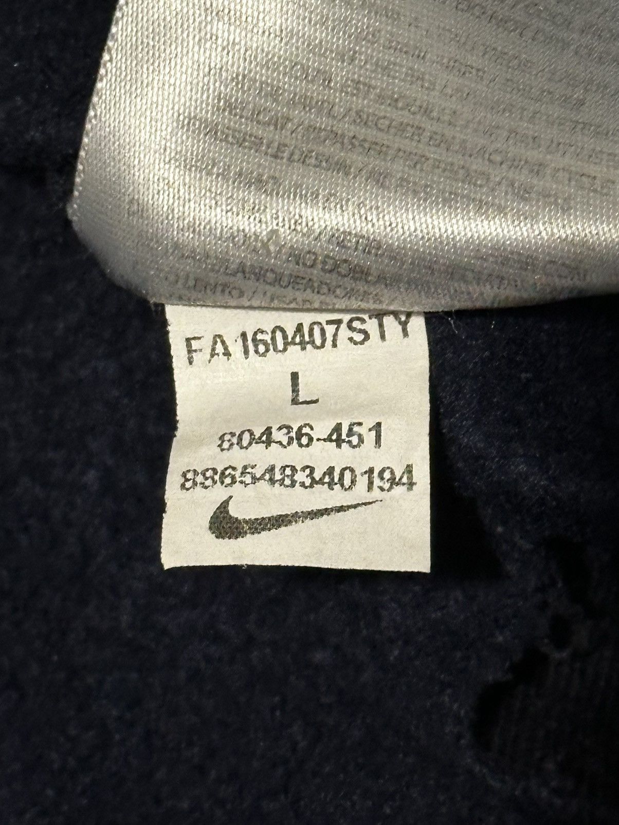 Nike Nike Mens Navy Pullover Hoodie Size US L / EU 52-54 / 3 - 9 Thumbnail